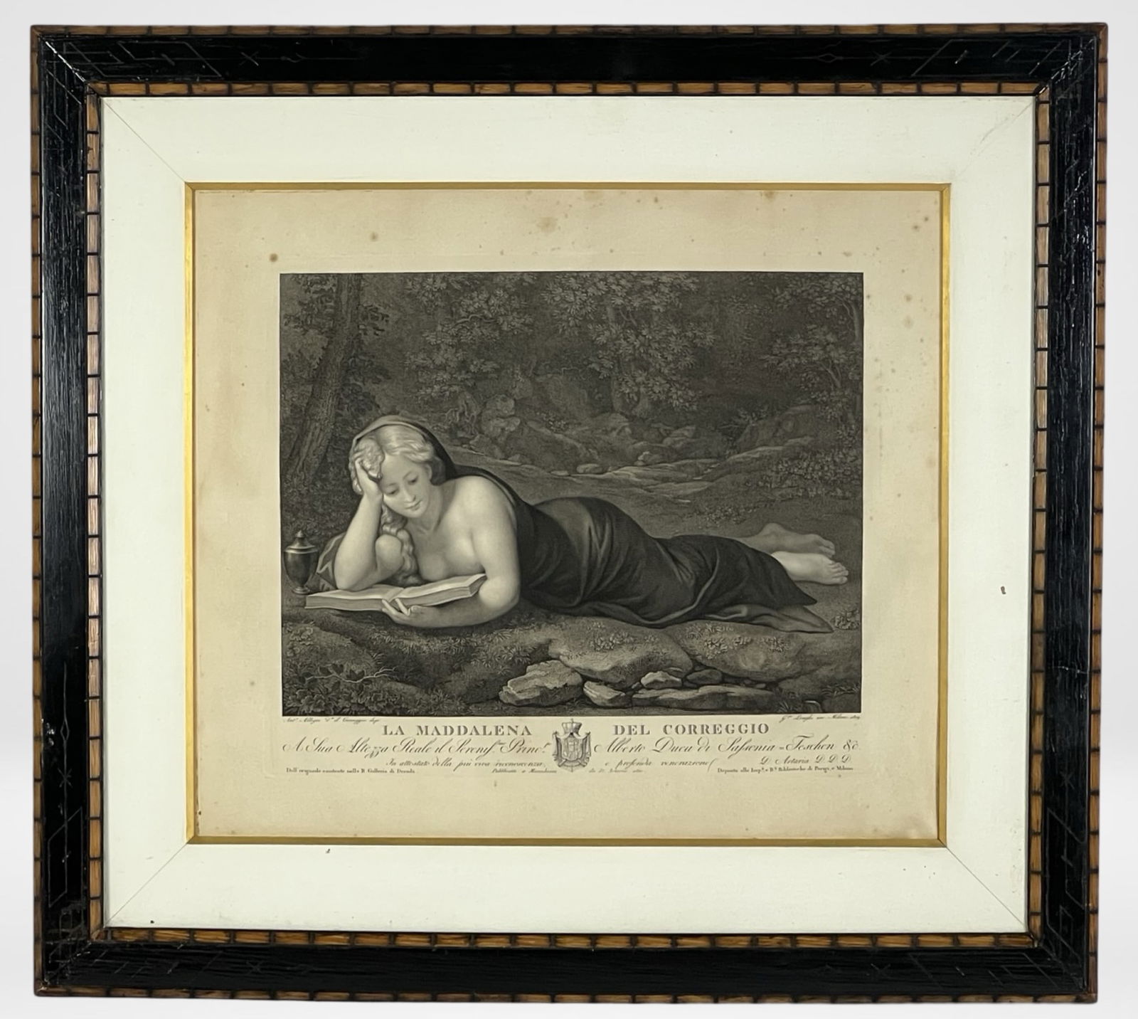 Mary Magdalene  Antique Engraving- Giuseppe Longhi (1 of 5)