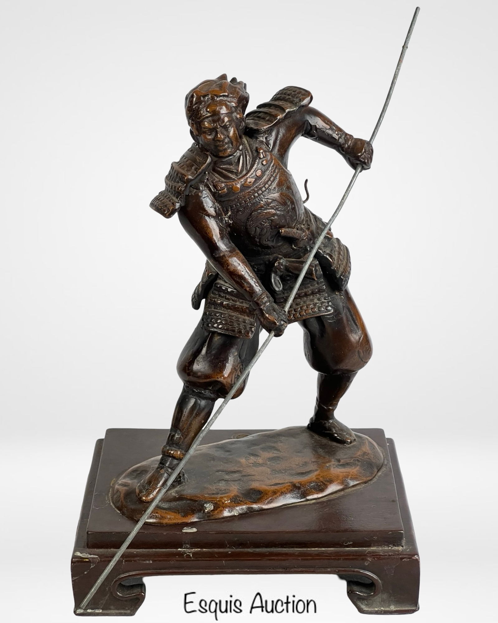 Samurai Warrior Bronze Sculpture Akasofu Gyoku (1 of 7)