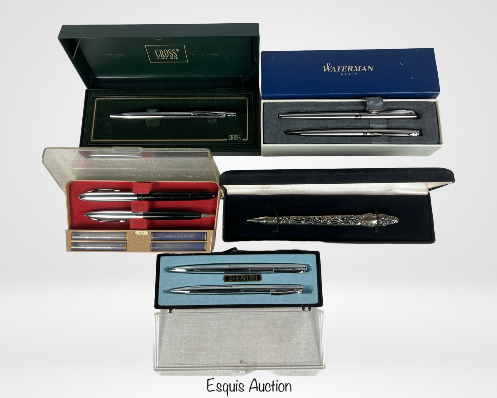 Group of Pens- Waterman, Sheaffer, Cross (1 of 5)