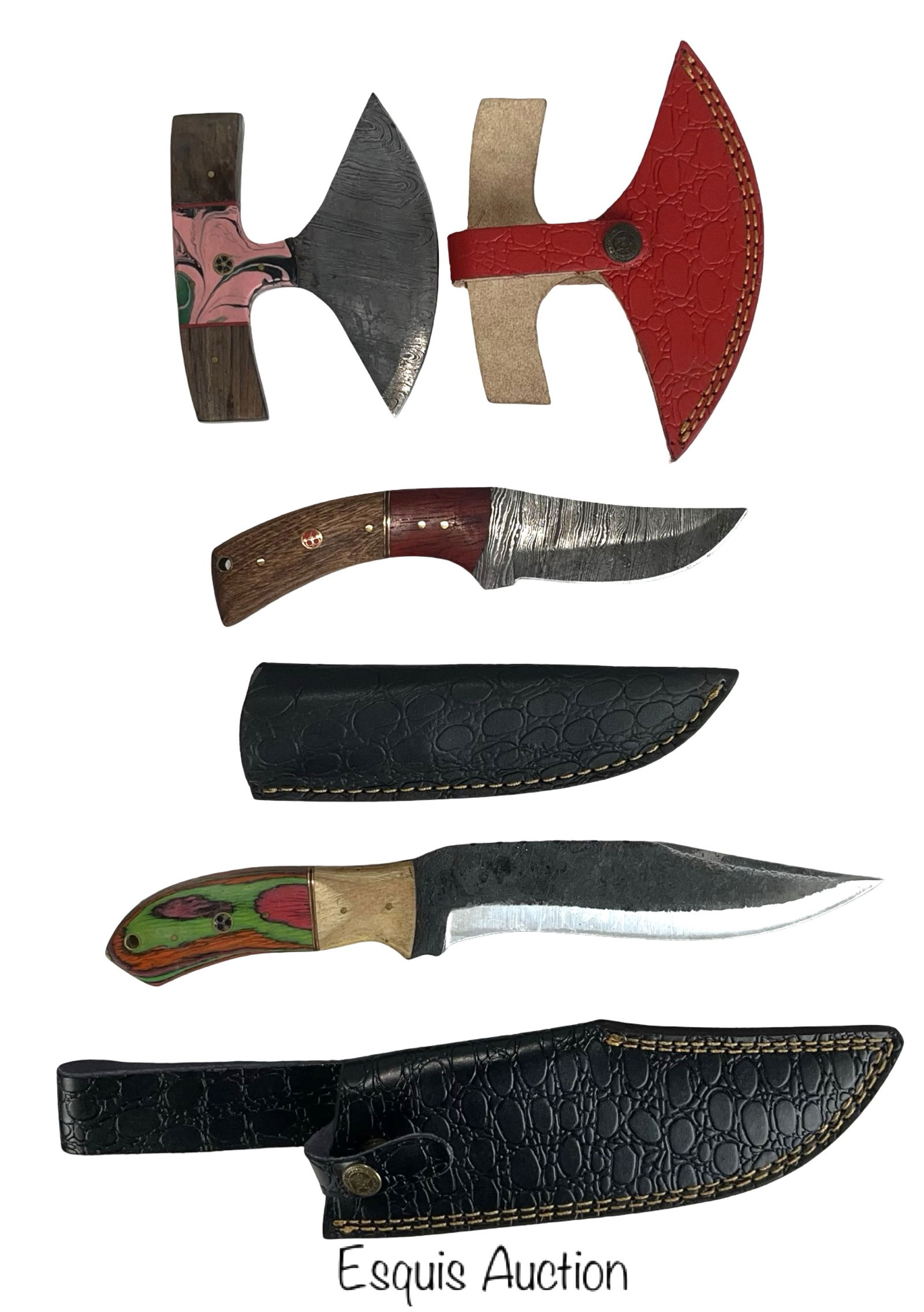 Damascus Steel Hand-Forged Hunter/Skinner Knives & (1 of 2)