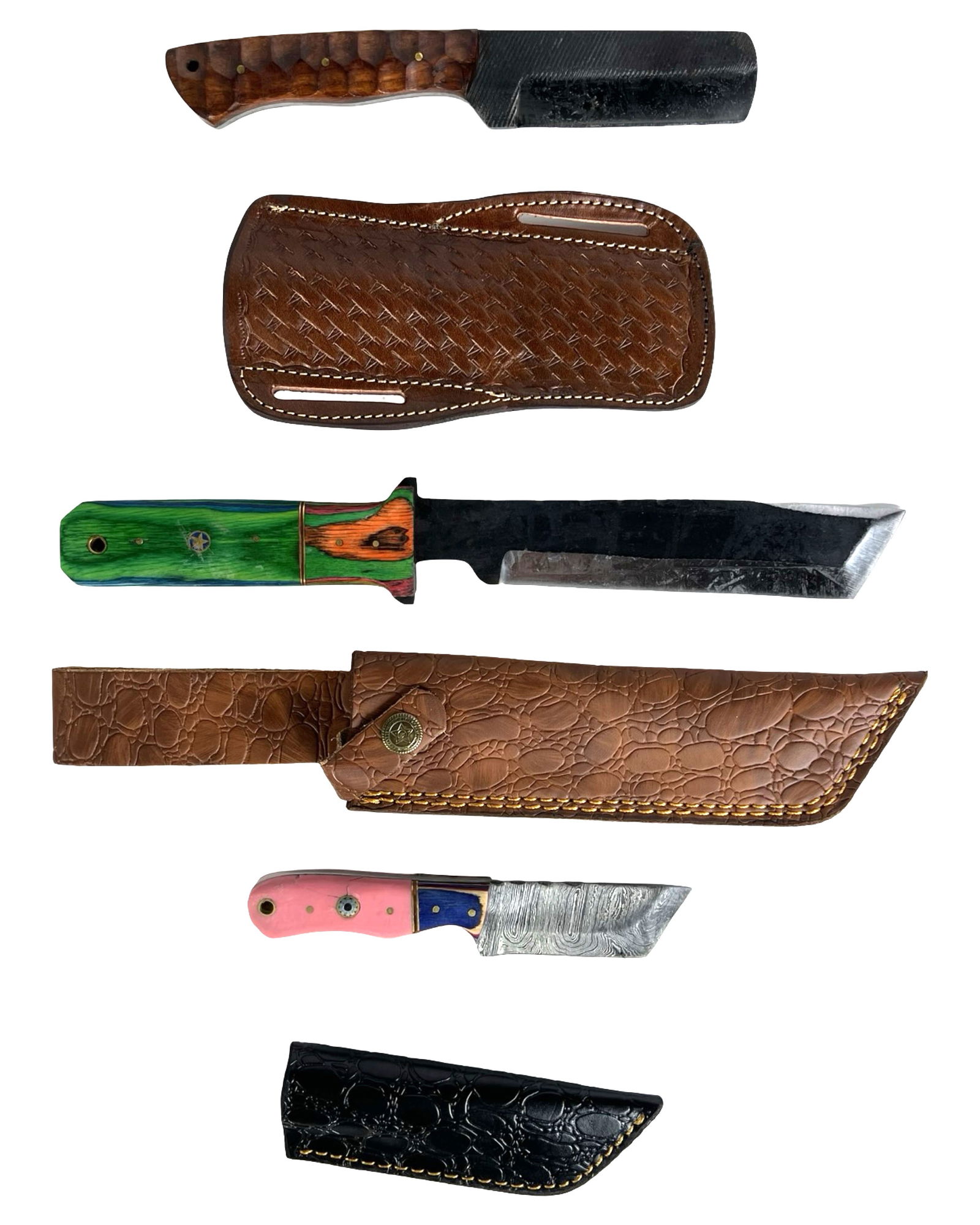 Damascus Steel Hand-Forged Hunter/Skinner Knives (1 of 2)