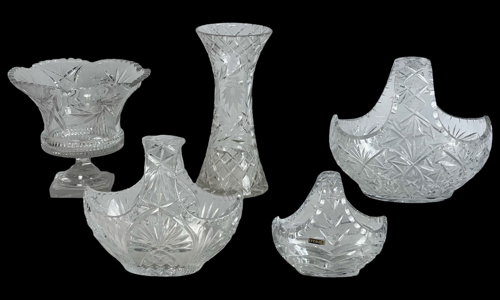 Vintage Cut Crystal Collection - Vase, Baskets, Bo (1 of 8)
