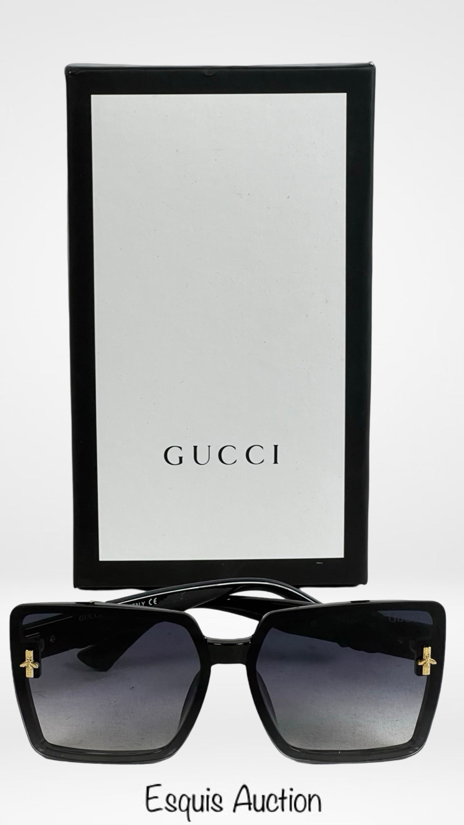 Gucci GG 23149 Black Square Bee Lady's Sunglasses (1 of 9)