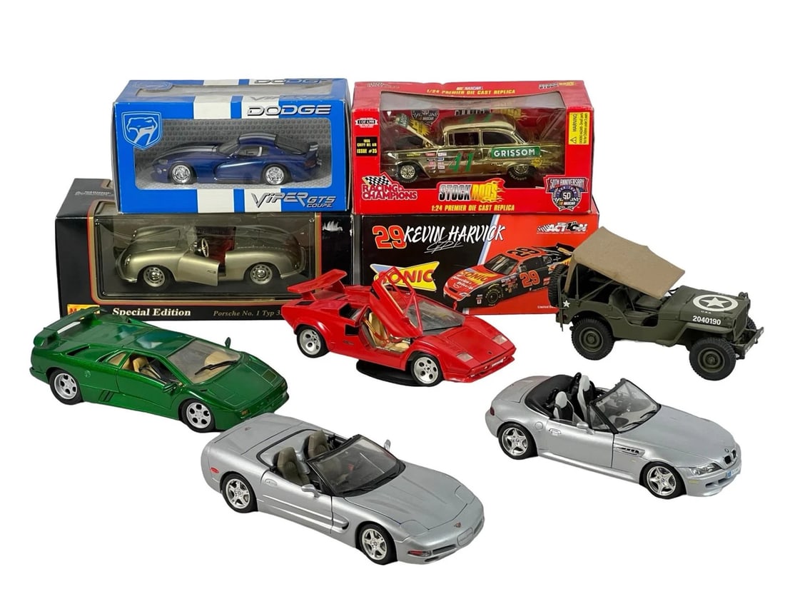 Group of 1/24 Scale Die-Cast Car Models (1 of 3)