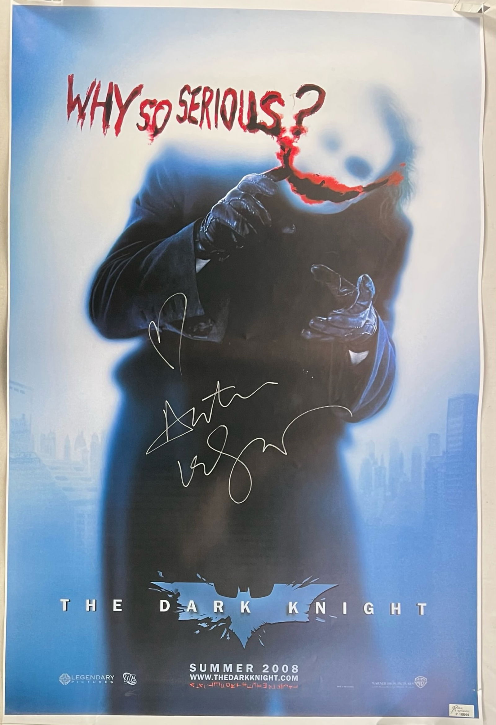The Dark Knight Joker Heath Ledger Signed Poster (1 of 3)