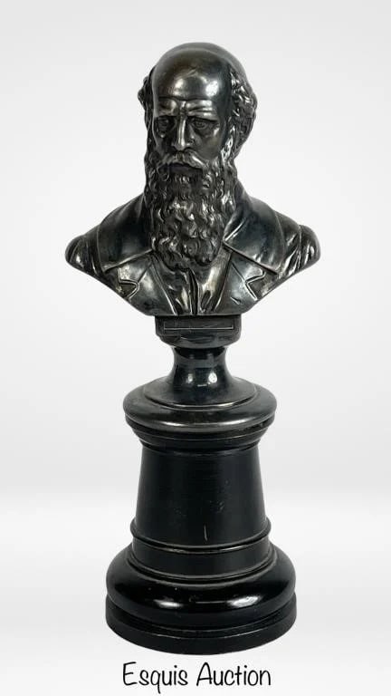 WMF Silver-Plated Bust of Friedrich Jan circa 1910 (1 of 3)
