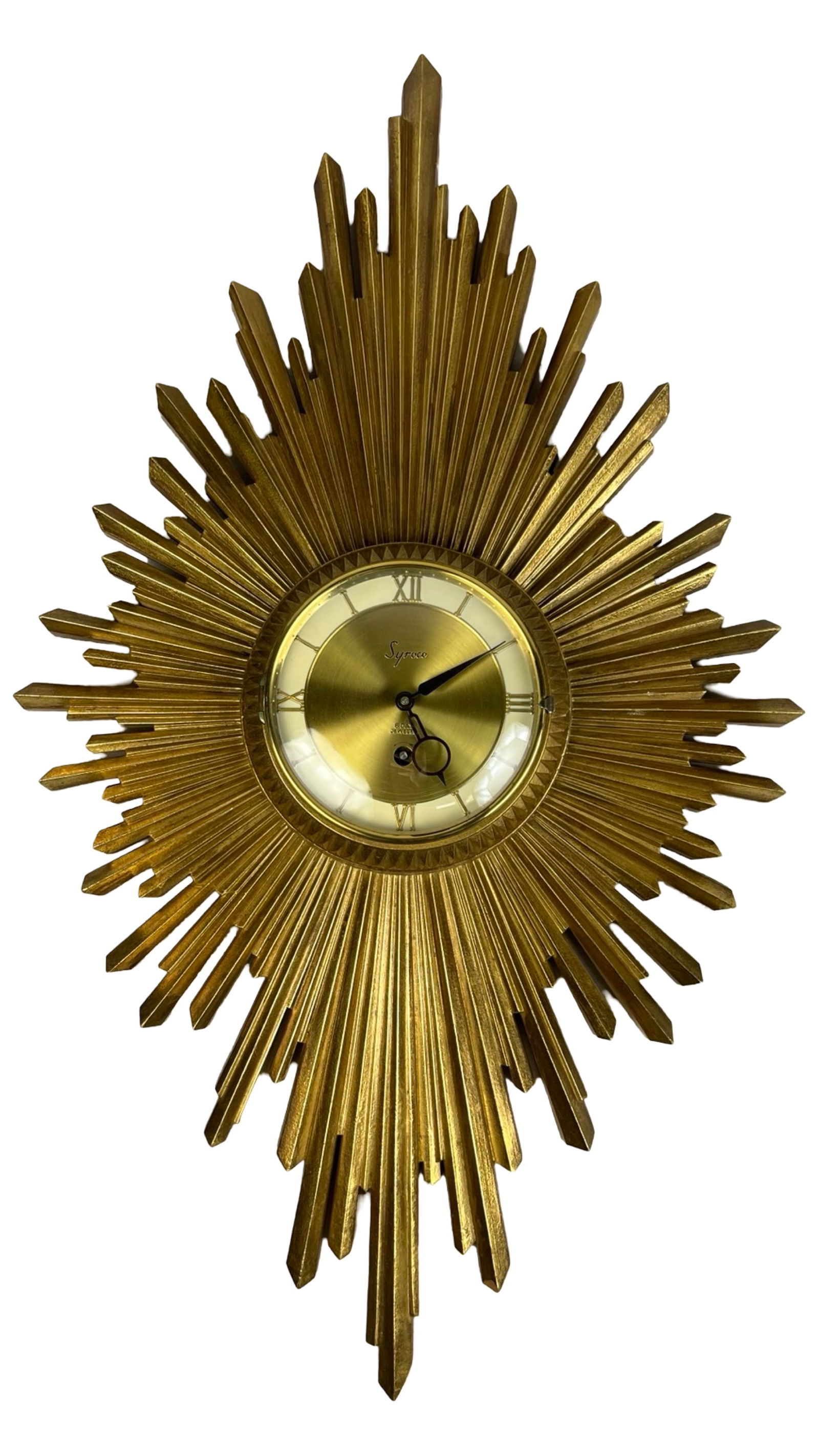 Mid-Century Modern Syroco Starburst Wall Clock (1 of 5)
