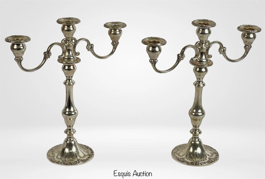 Gorham Chantilly Sterling Silver Candelabra Pair (1 of 5)