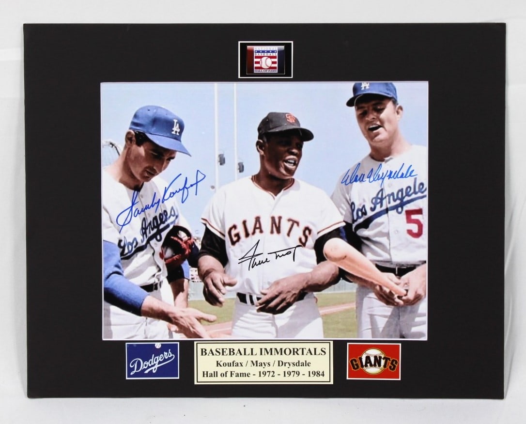 Sandy Koufax & Willie Mays Signed Photograph (1 of 2)