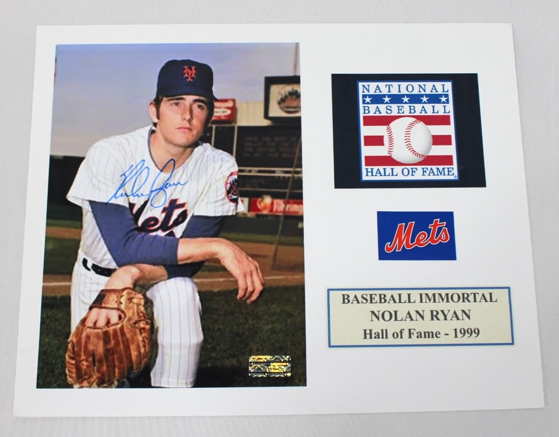 Nolan Ryan Autographed Mets Hall of Fame Photo (1 of 1)