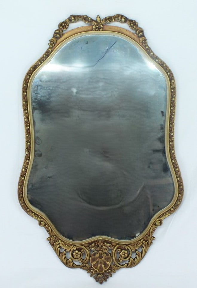 Ornate Vintage Gilded Wall Mirror (1 of 2)