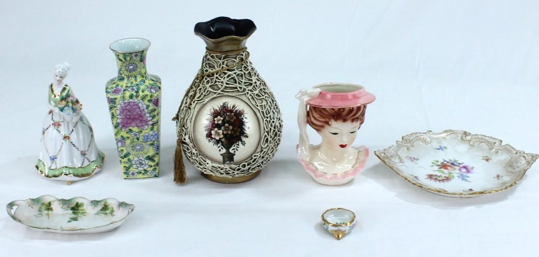 Vintage Porcelain and Ceramic Collectibles – Gold Imari, Victorian Lady Head Vase & More (1 of 3)