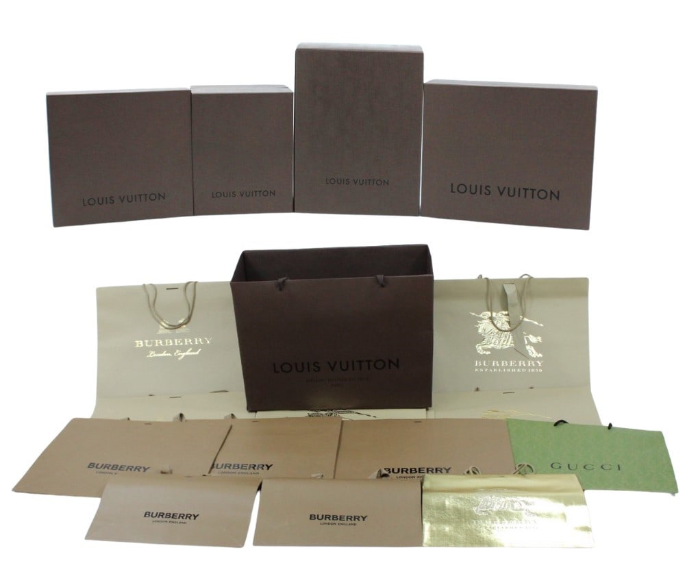 Louis Vuitton Boxes , Burberry, Gucci Shopping Bags Assortment (1 of 3)