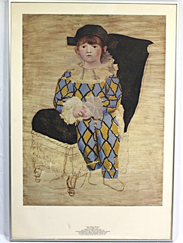 1980 Pablo Picasso Art Print – Paul as Harlequin (1 of 2)