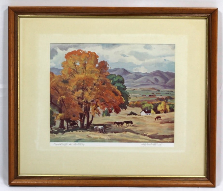 Alfred Wands Classic Countryside Landscape Lithograph (1 of 4)