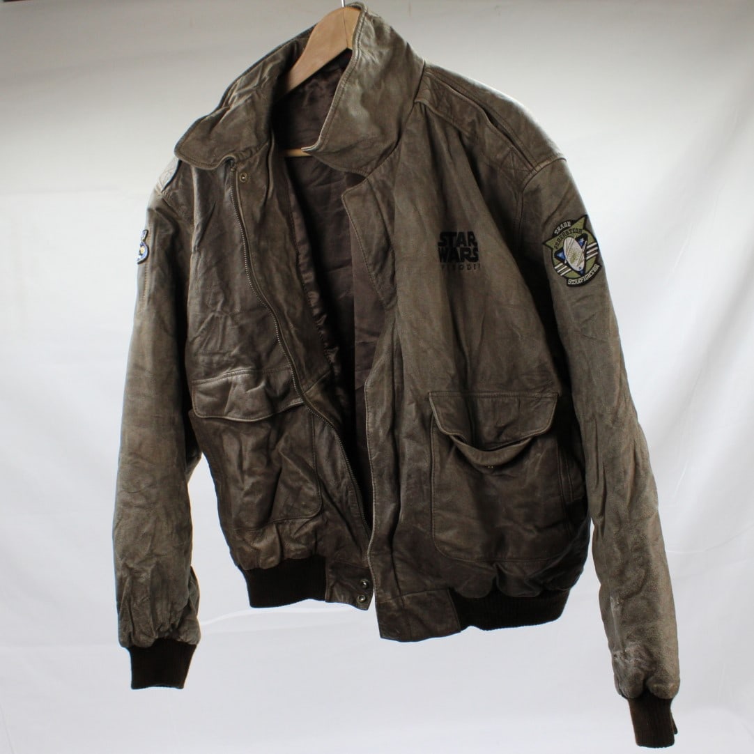 Star Wars Episode I Gray Leather Bomber Jacket (1 of 5)