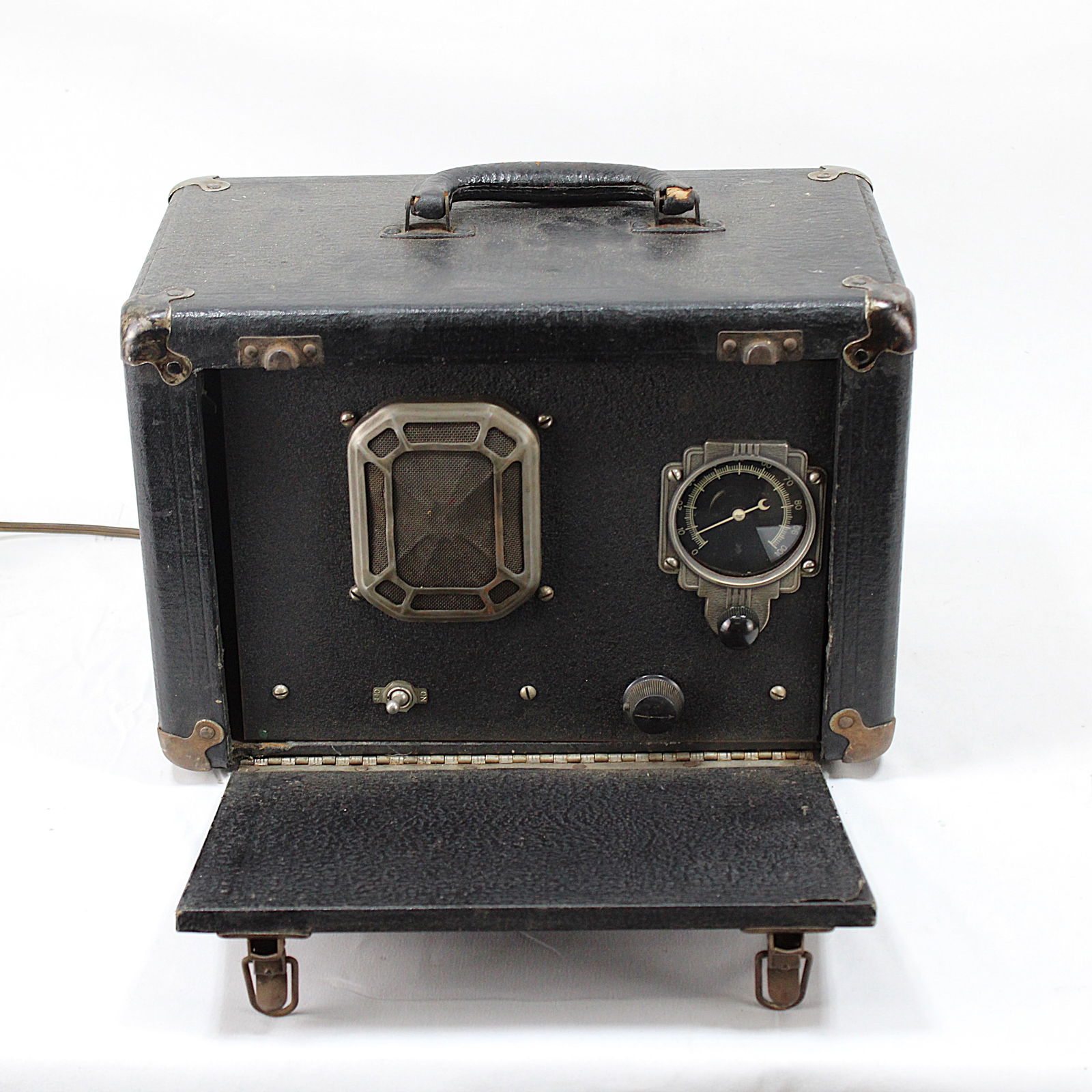 Vintage Portable Field Radio in Black Case with... (1 of 2)