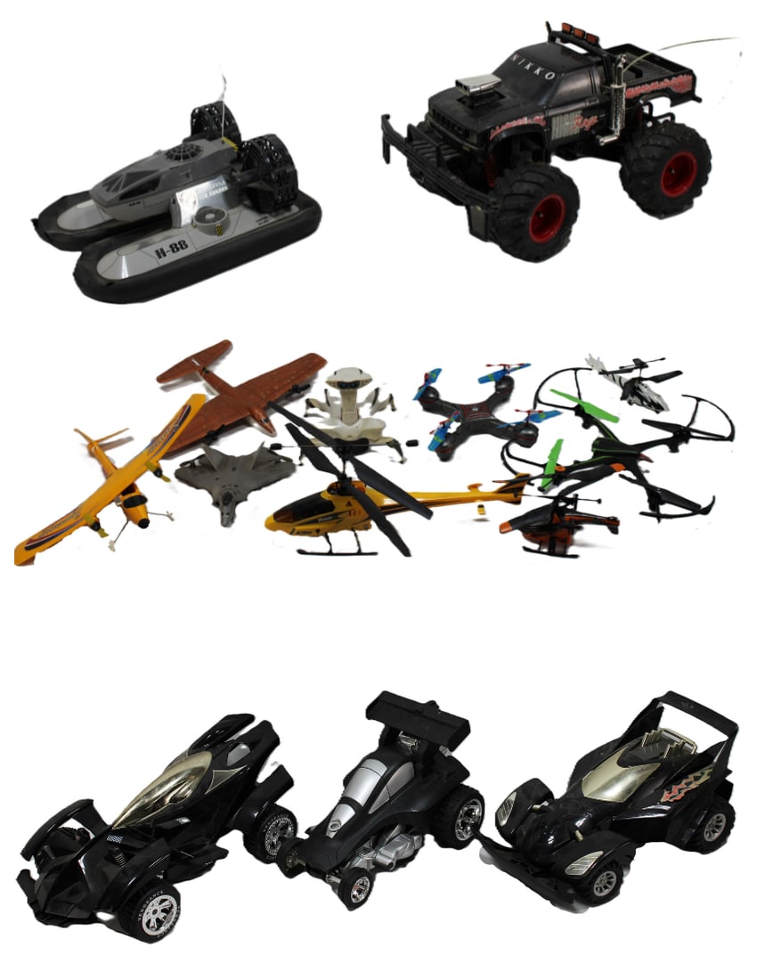 Assorted Remote-Control Vehicles with Drones,... (1 of 4)