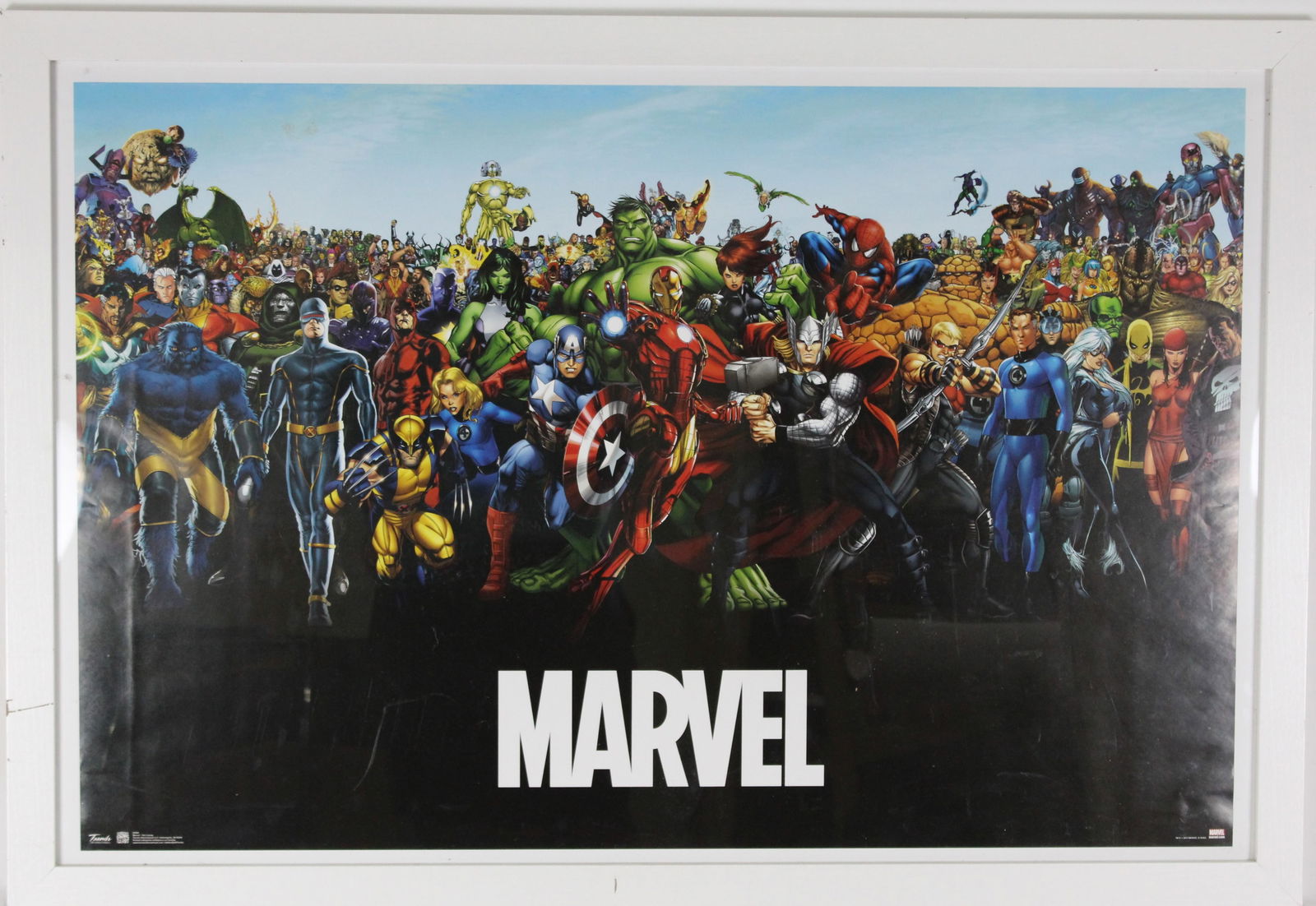 Framed Marvel Heroes Poster (1 of 2)