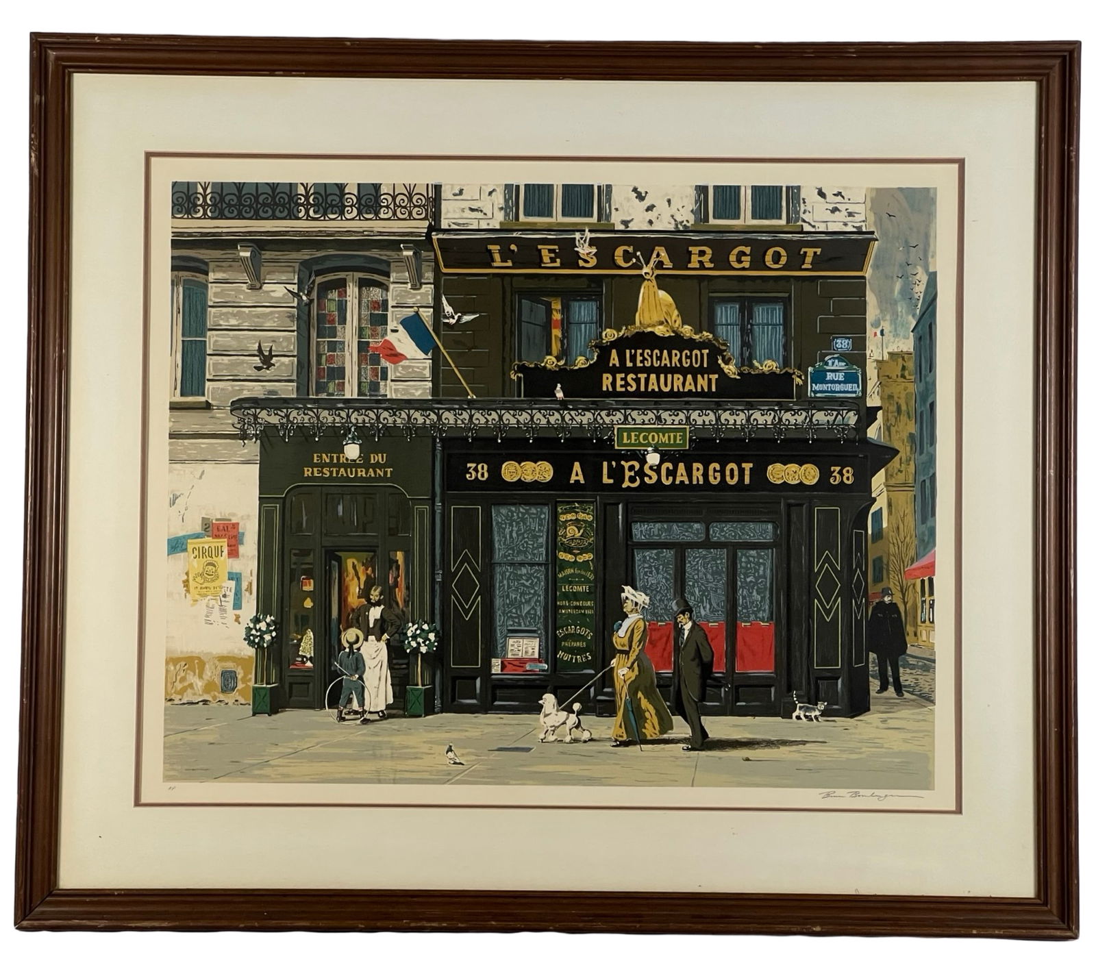 Bruce Bomberger - L'Escargot Signed LE Lithograph (1 of 4)