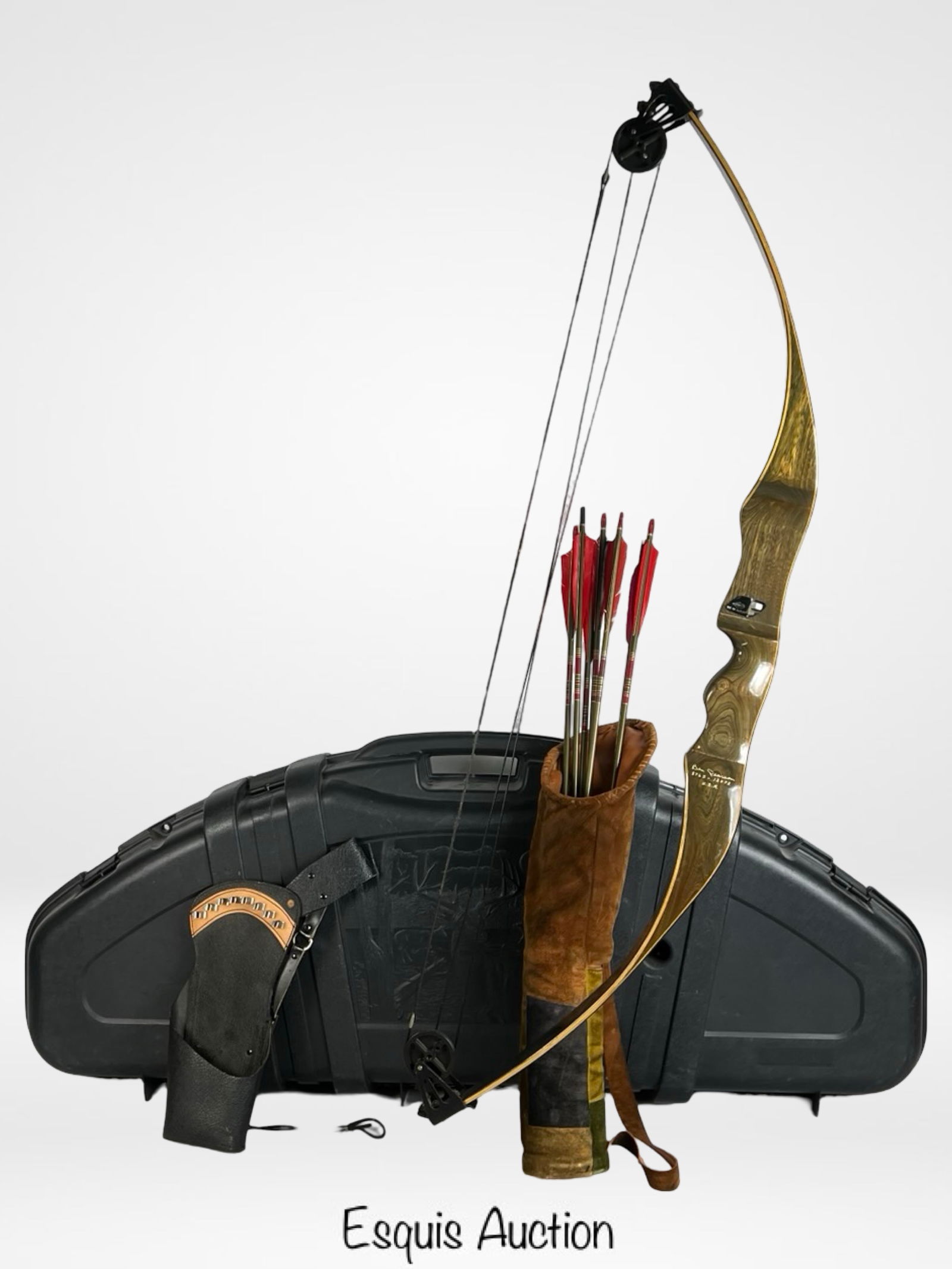 Ben Pearson Model 210 Compound Bow w Case & Arrows (1 of 8)