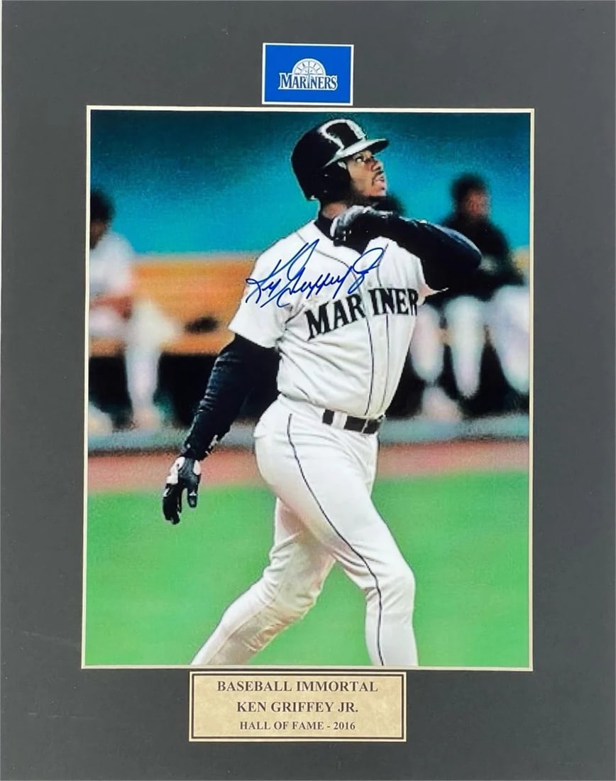 Ken Griffey Jr. Autographed Baseball Photograph (1 of 2)