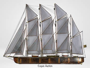 Curtis Jere Clipper Ship Metal Wall Sculpture