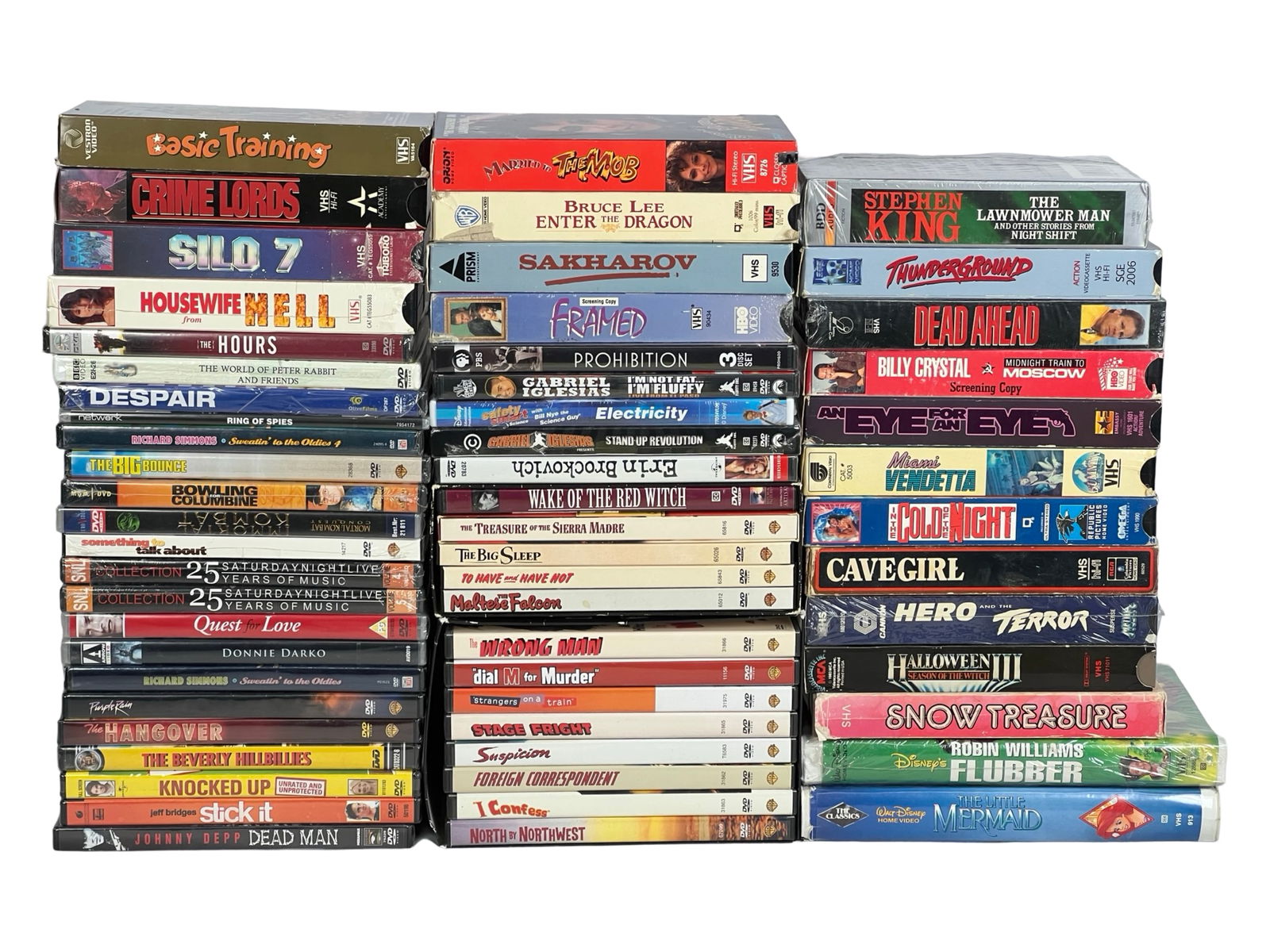 Large Mixed Lot of DVDs & VHS Tapes - Many Sealed (1 of 4)