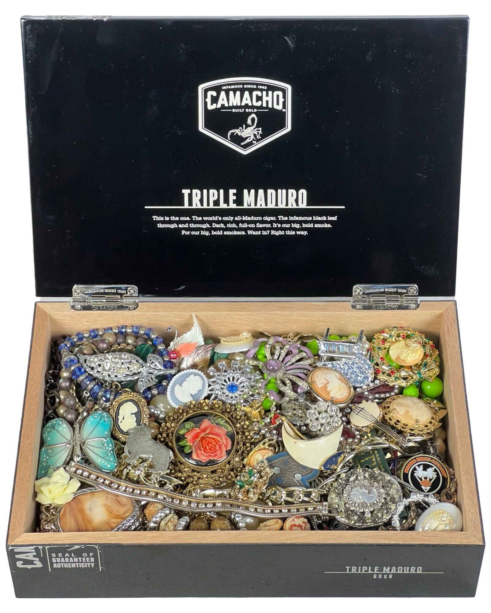 Box Filled with Unsearched Costume & Craft Jewelry (1 of 4)