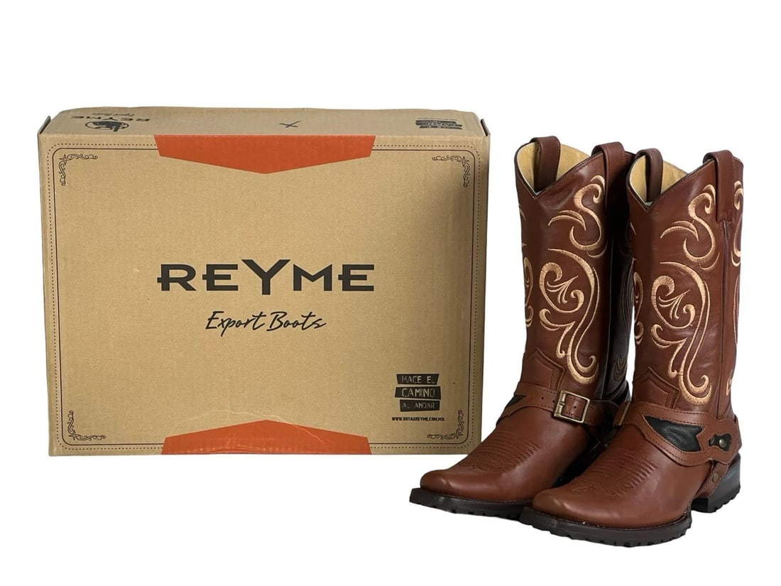 Reyme Western Leather Cowboy Boots - Size 6, New (1 of 6)