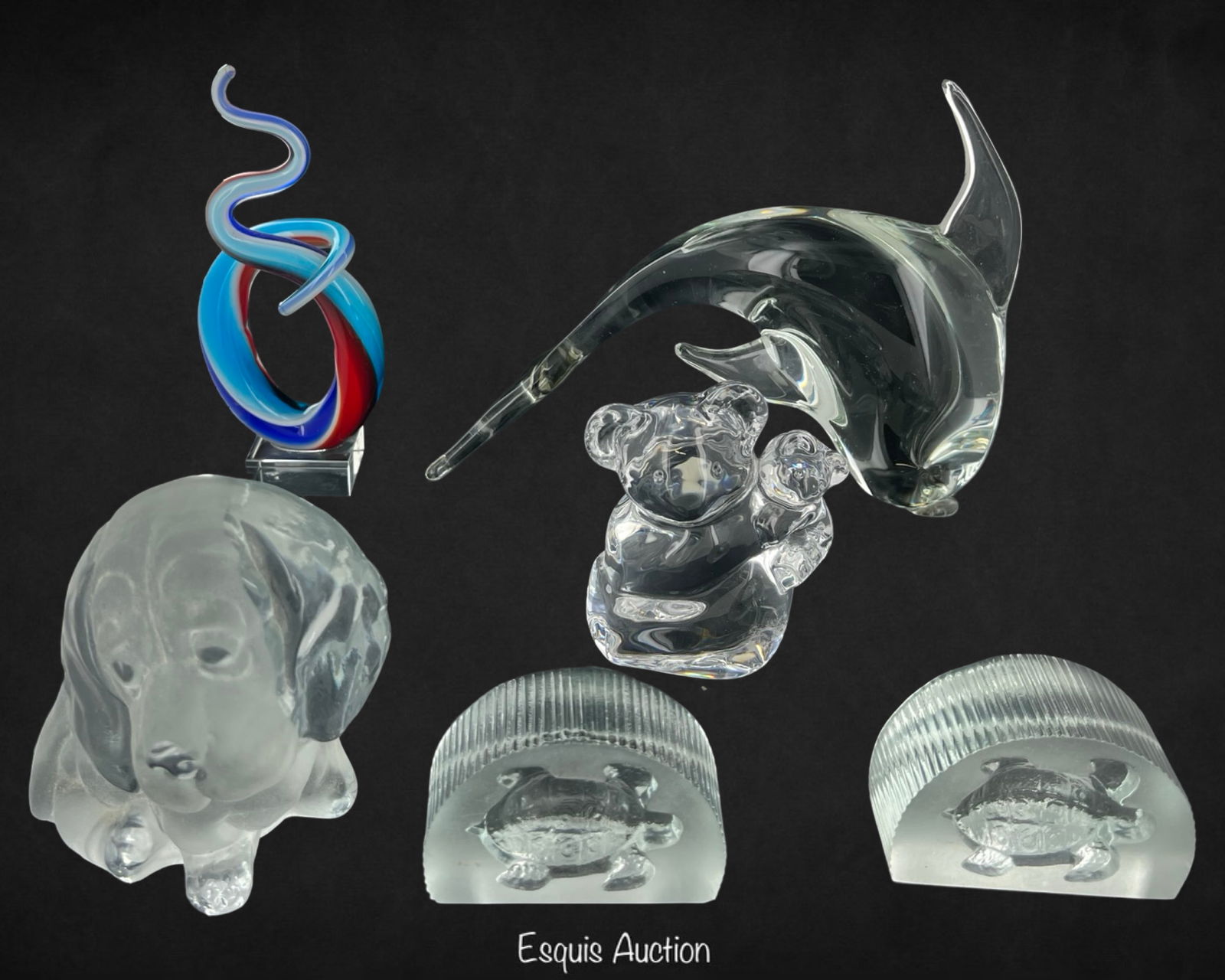 Murano Style & Orrefors Art Glass Figurine Group (1 of 8)