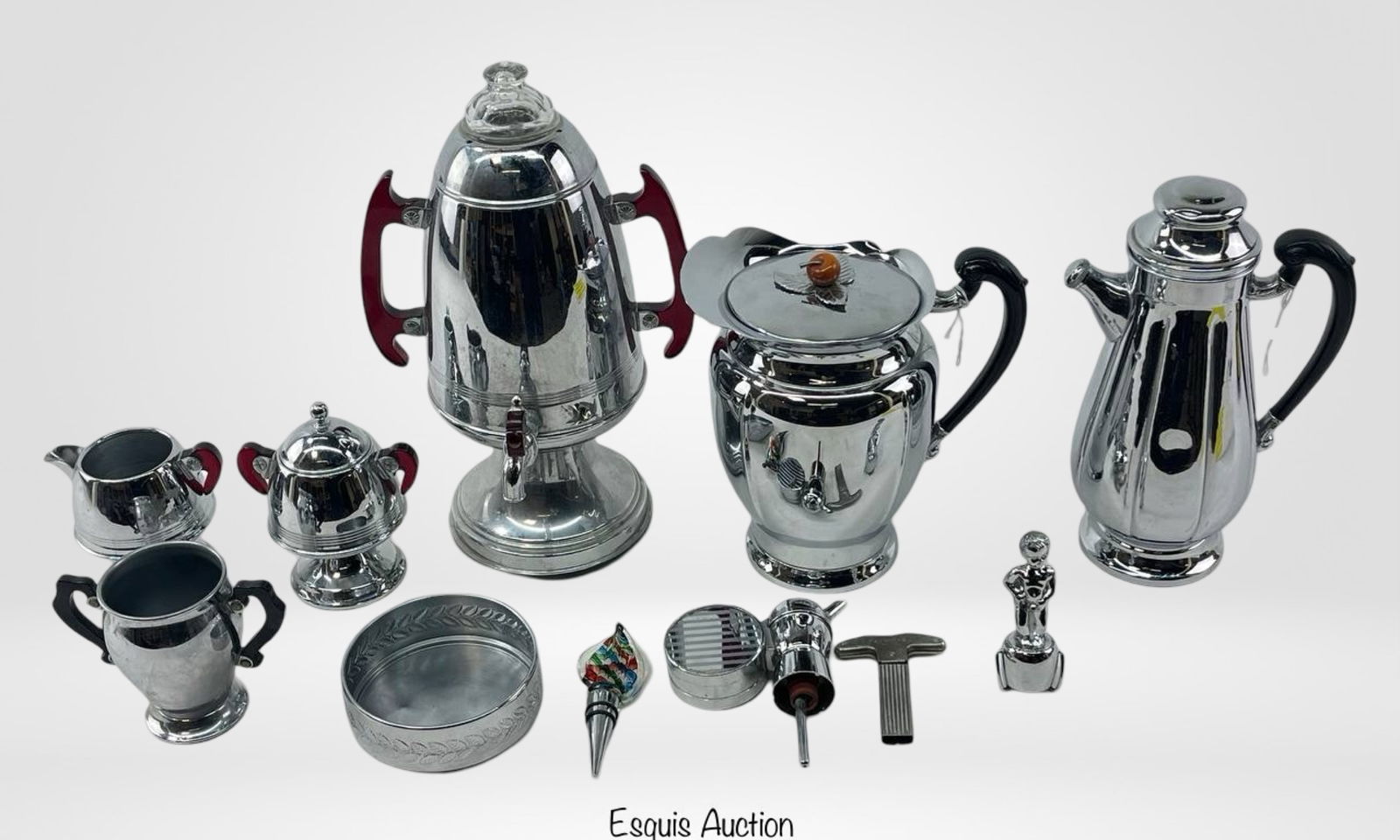 Art Deco Chrome & Bakelite Coffee Percolator Set & (1 of 10)