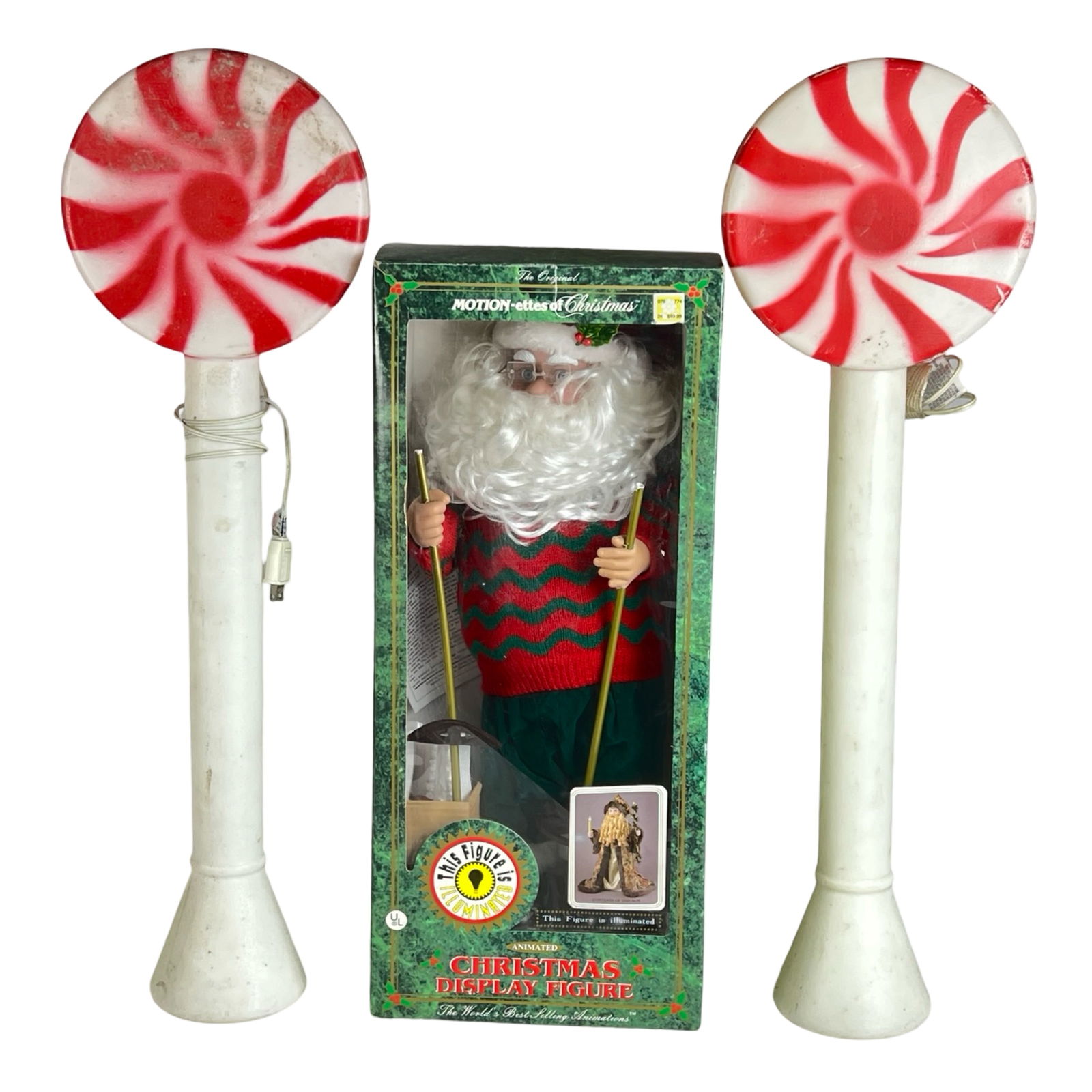 Christmas Union Blow Mold Peppermint Candy Canes (1 of 3)