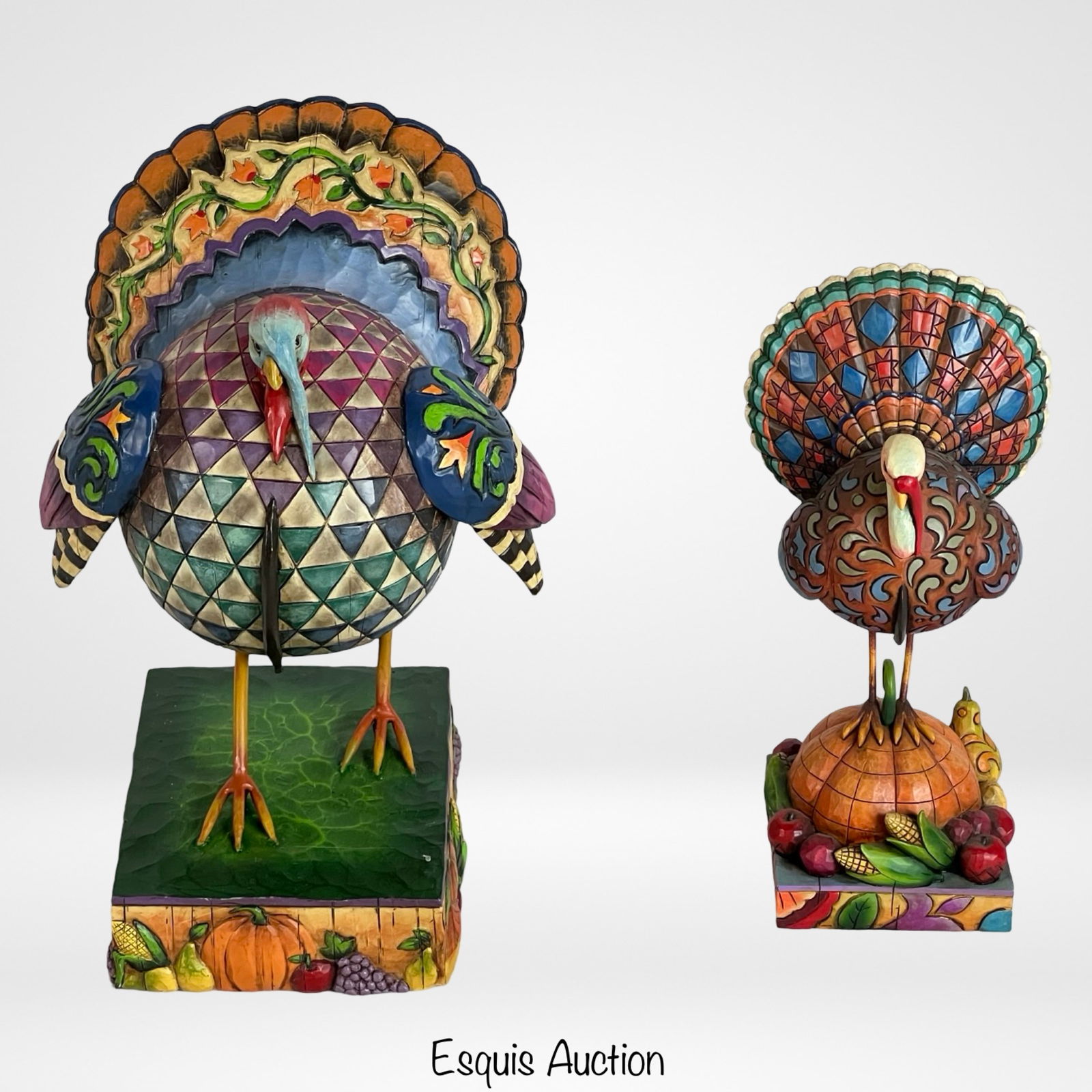 Jim Shore Harvest Turkey Figurines - Set of 2 (1 of 4)