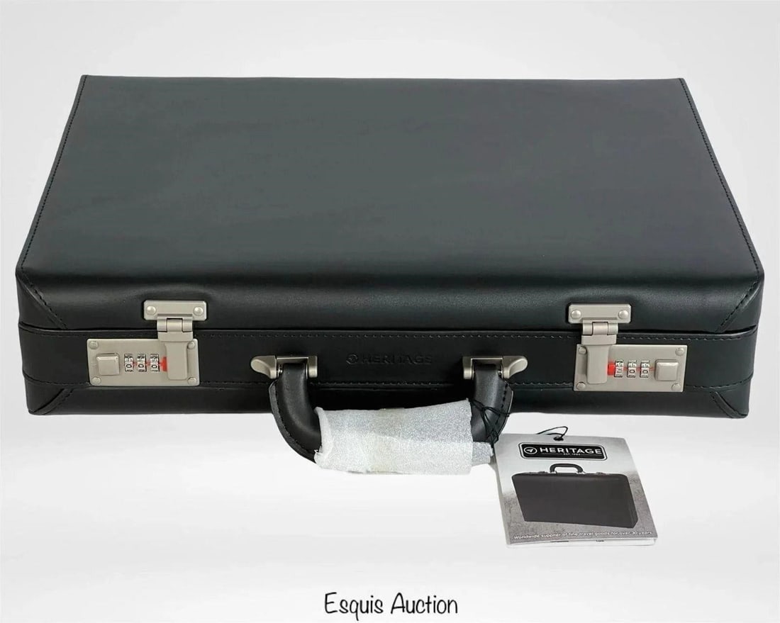Heritage Travelware Business Attache Briefcase New: Elevate your professional style with this Heritage Travelware Business Attache Briefcase, designed for durability and functionality. New