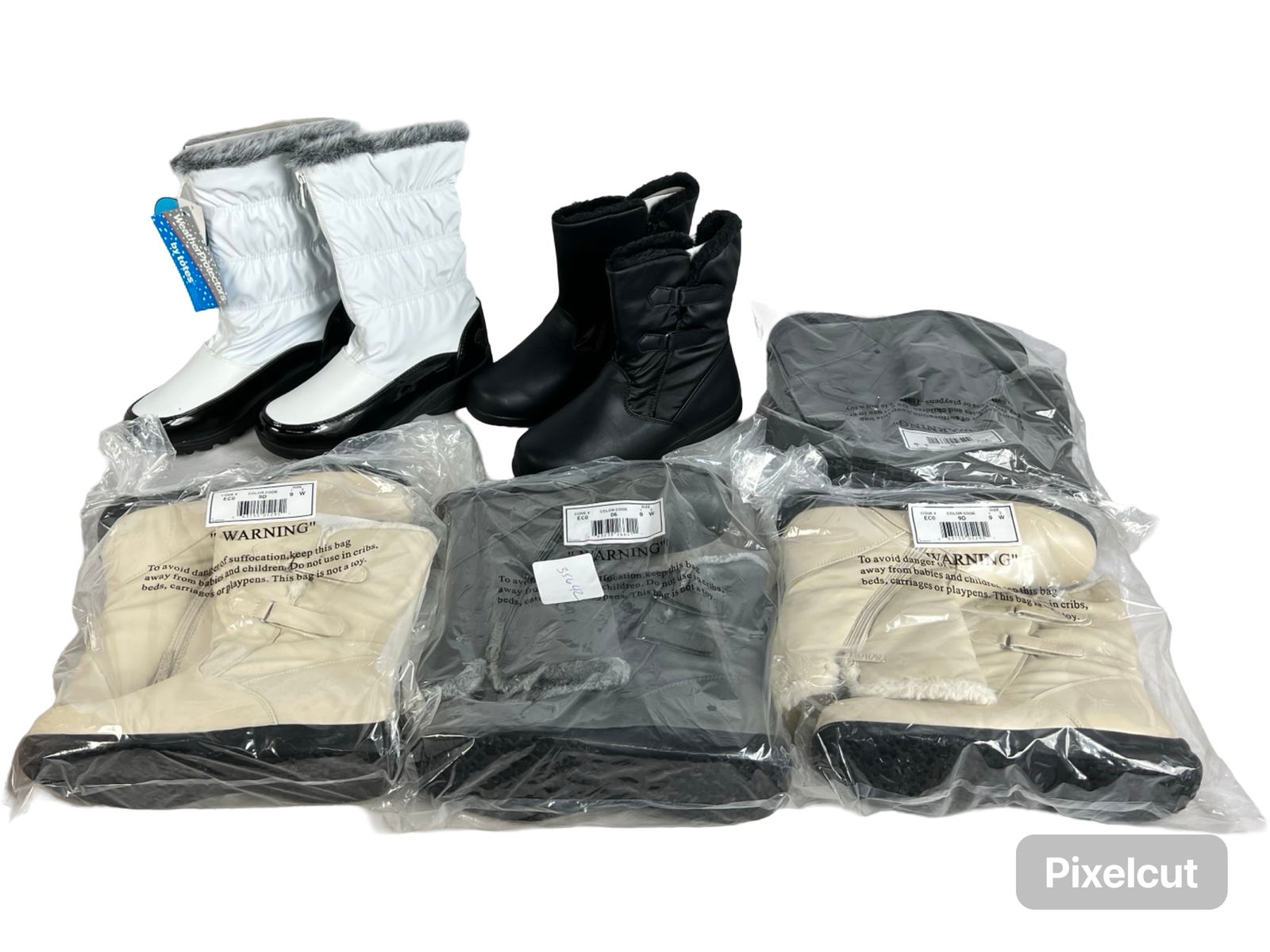 6 Pairs Ladies Totes Winter Boots - Size 9, New (1 of 5)