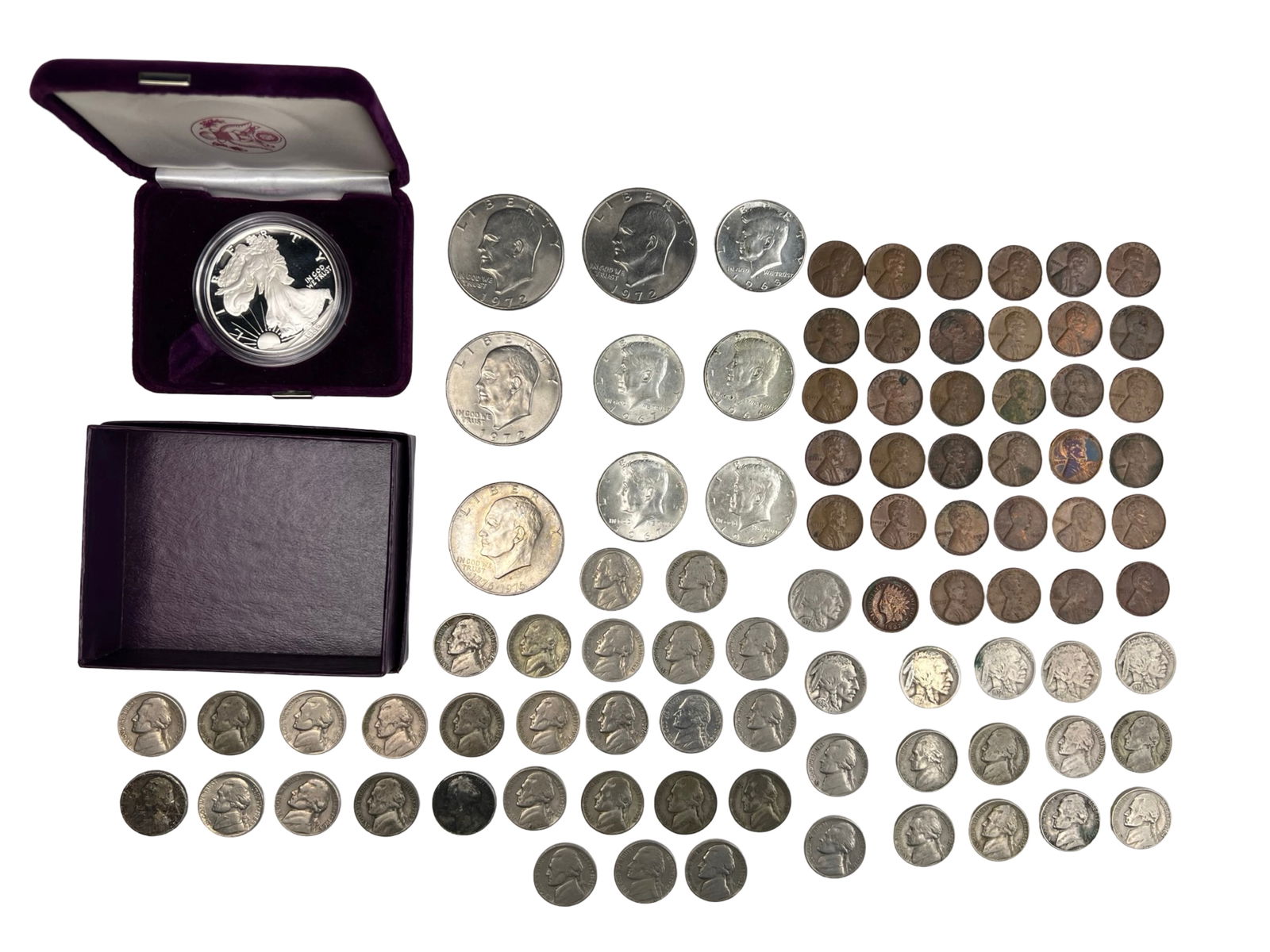 Lot of US Coins including Silver - Walking Liberty (1 of 6)