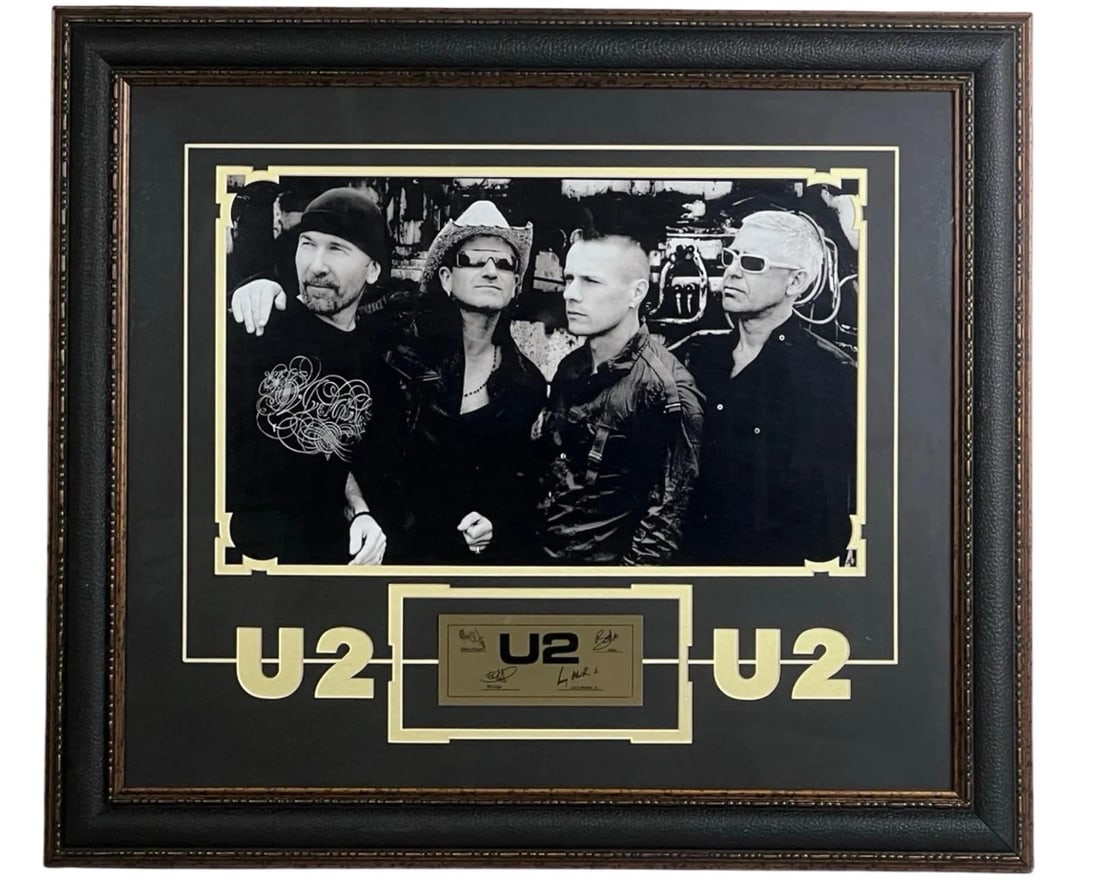U2 Band Framed Photograph - Custom Matted Display (1 of 5)