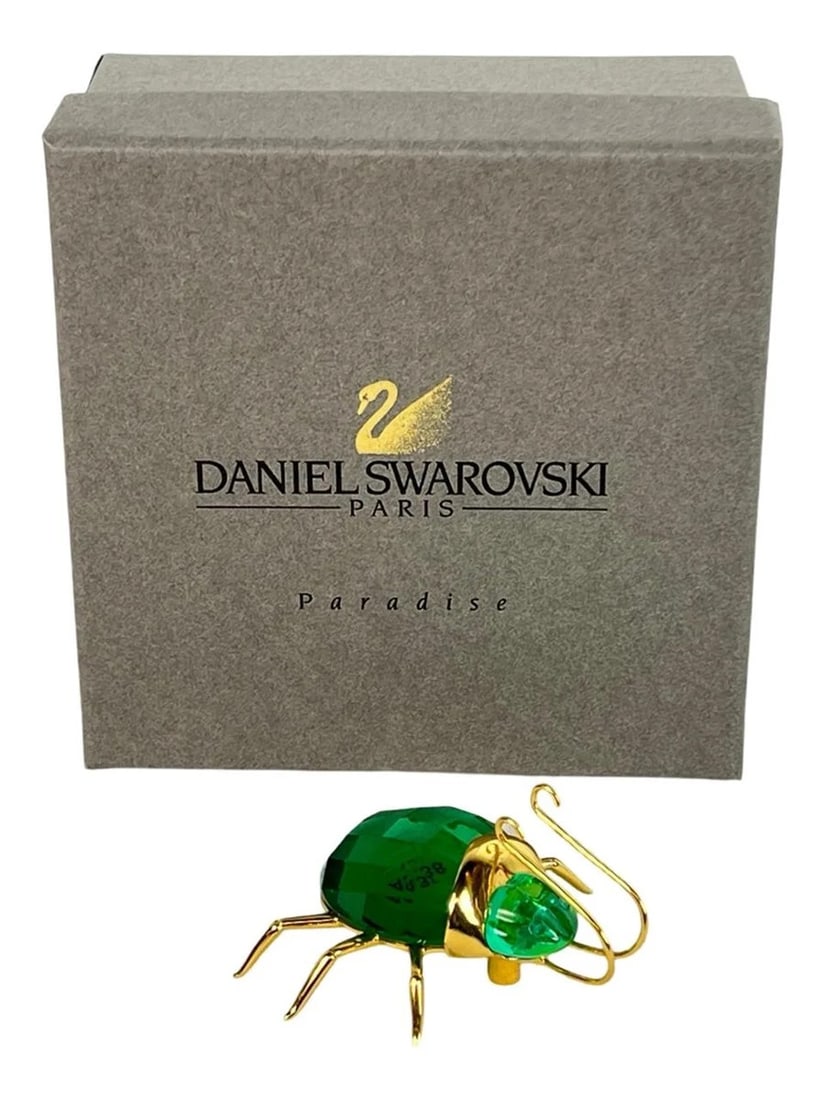 Swarovski Sterling Peridot Crystal Scarab Beetle (1 of 5)