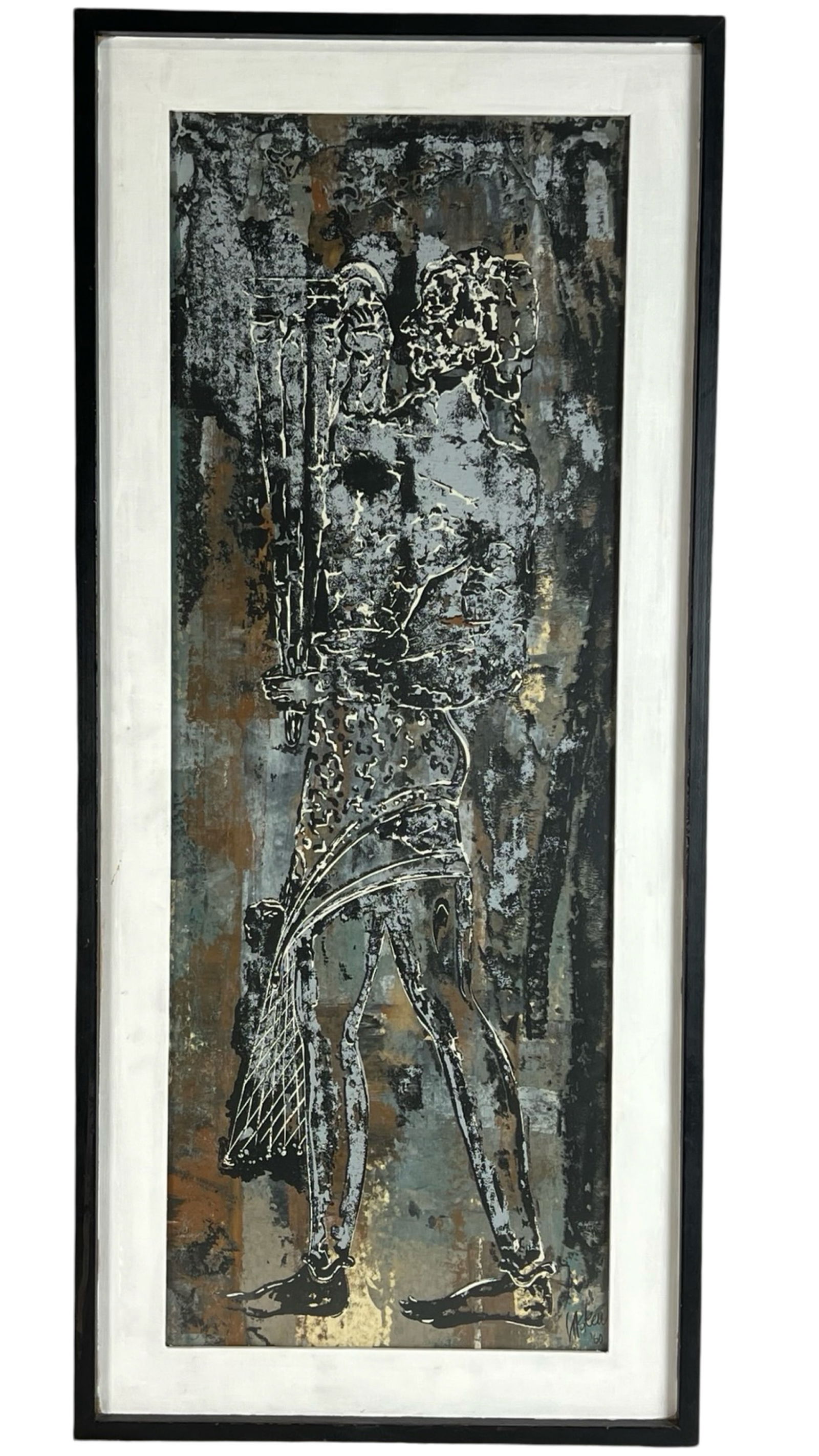 Mid-Century Figurative Abstract Painting (1 of 4)