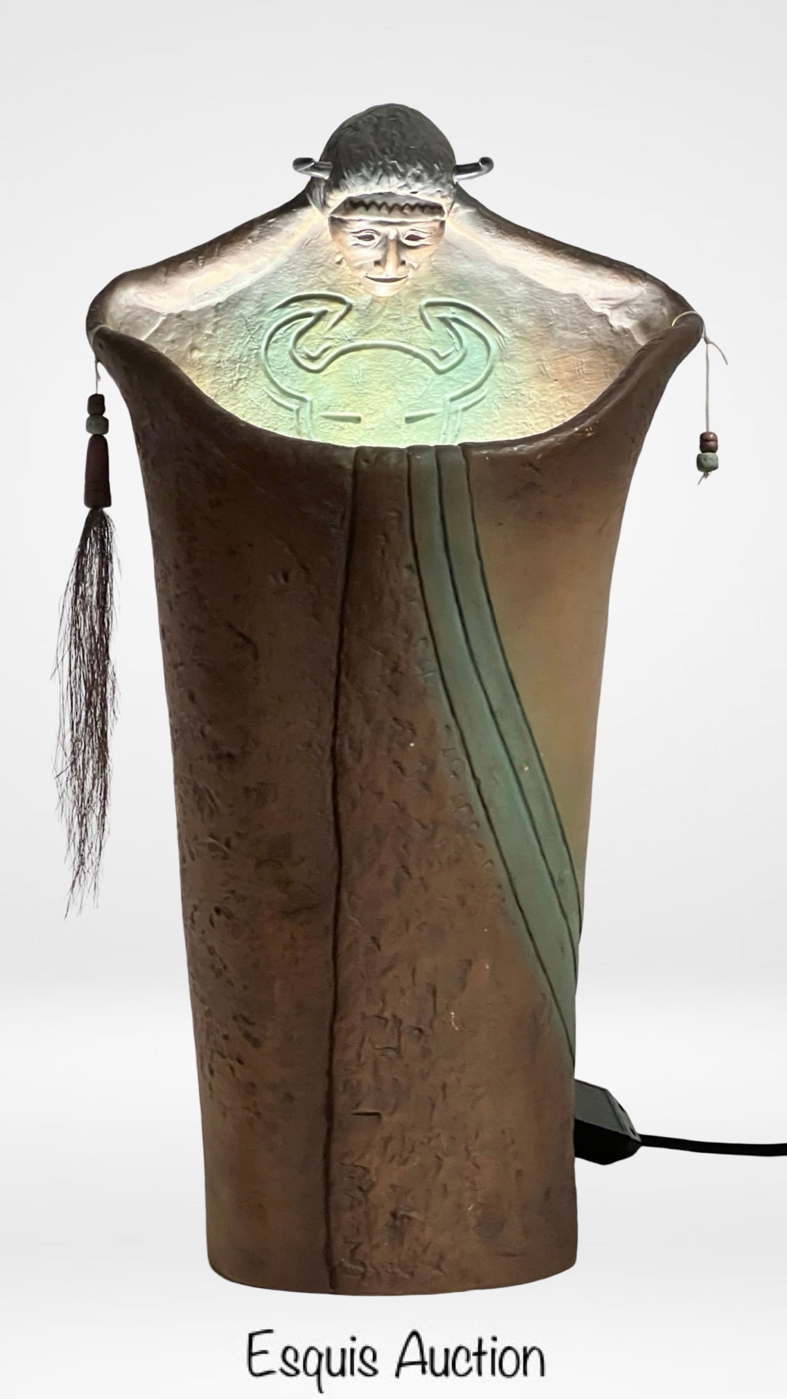 Lan Spurgers Native American Sculptural Clay Lamp (1 of 6)