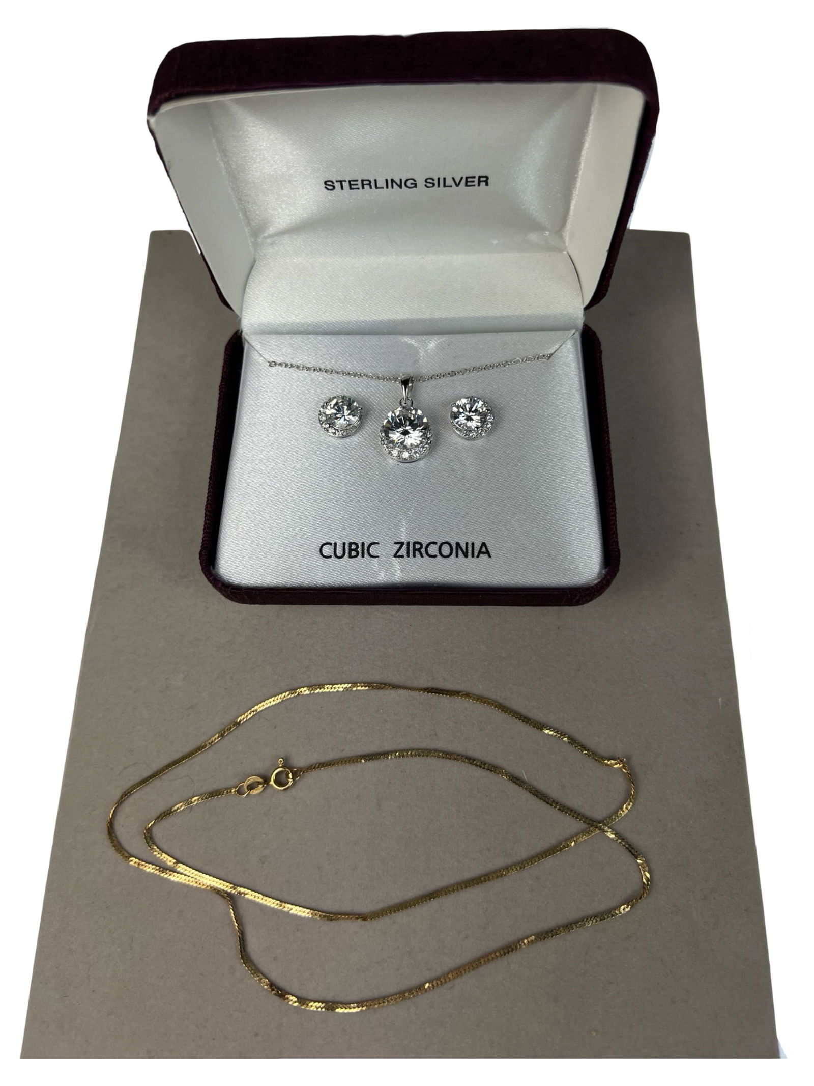 14k Gold Chain Necklace & Sterling Silver Jewelry (1 of 4)