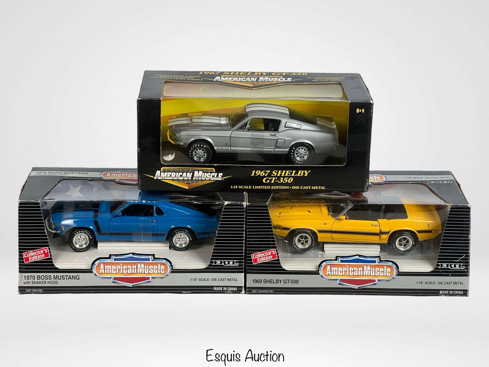 Lot of 3 American Muscle 1:18 Scale Die-Cast Cars (1 of 4)