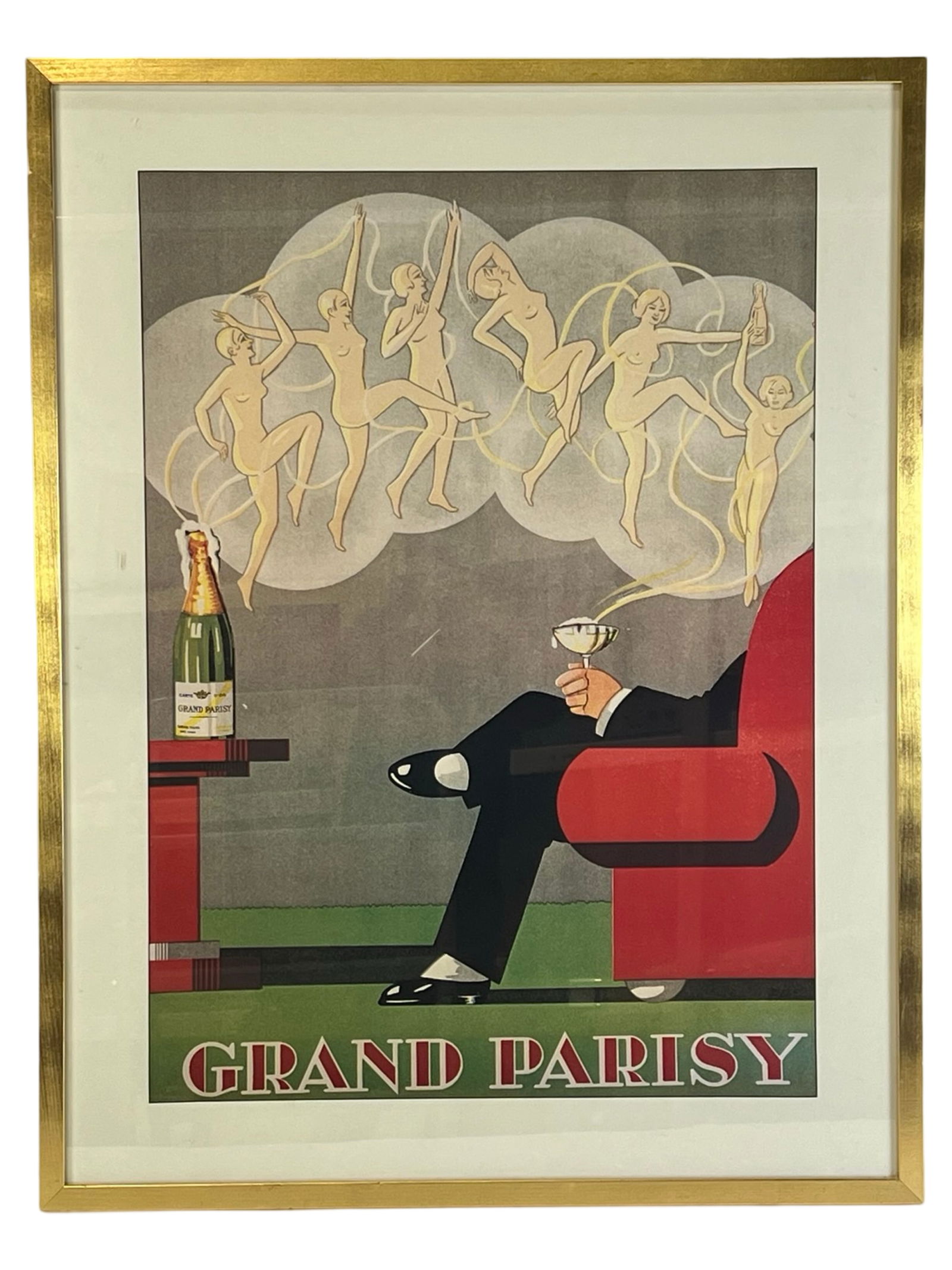 Grand Parisy Champagne Lithograph Poster (1 of 3)
