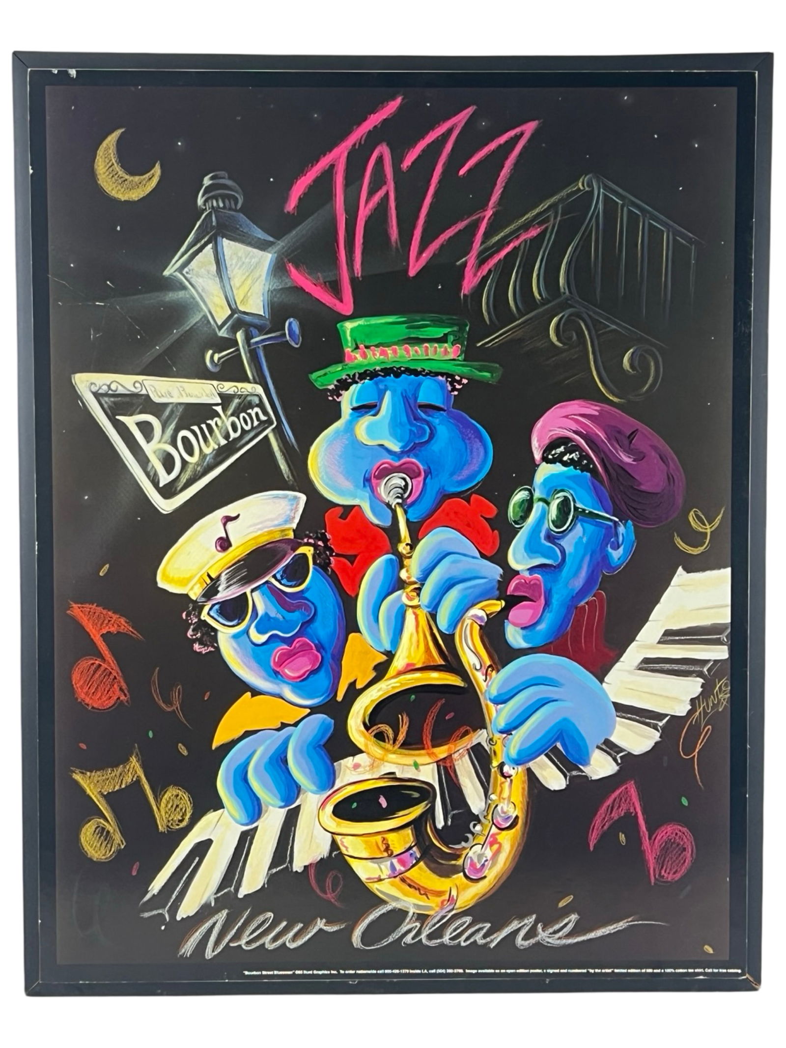 New Orleans "Bourbon Street Bluesmen" Jazz Poster (1 of 2)