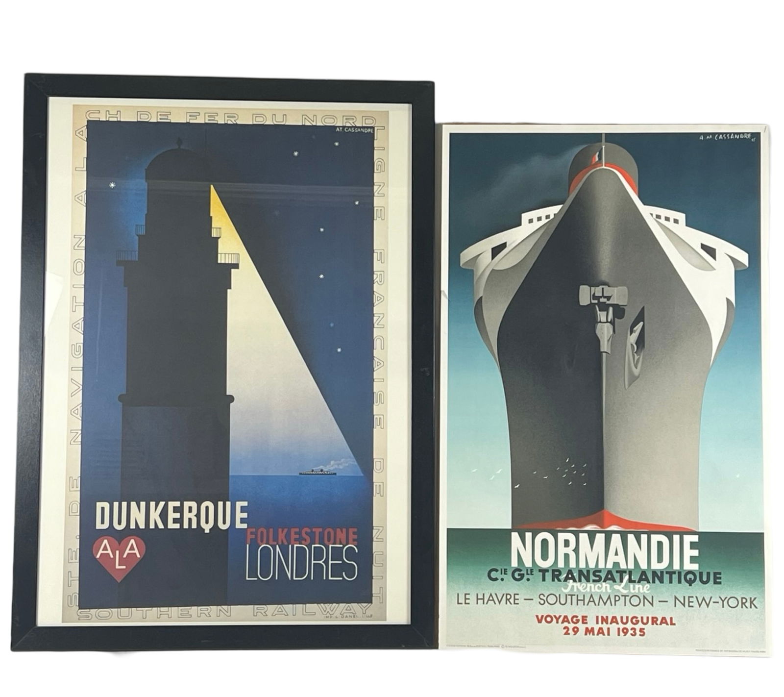Cassandre Dunkerque & Normandie Travel Posters (1 of 7)