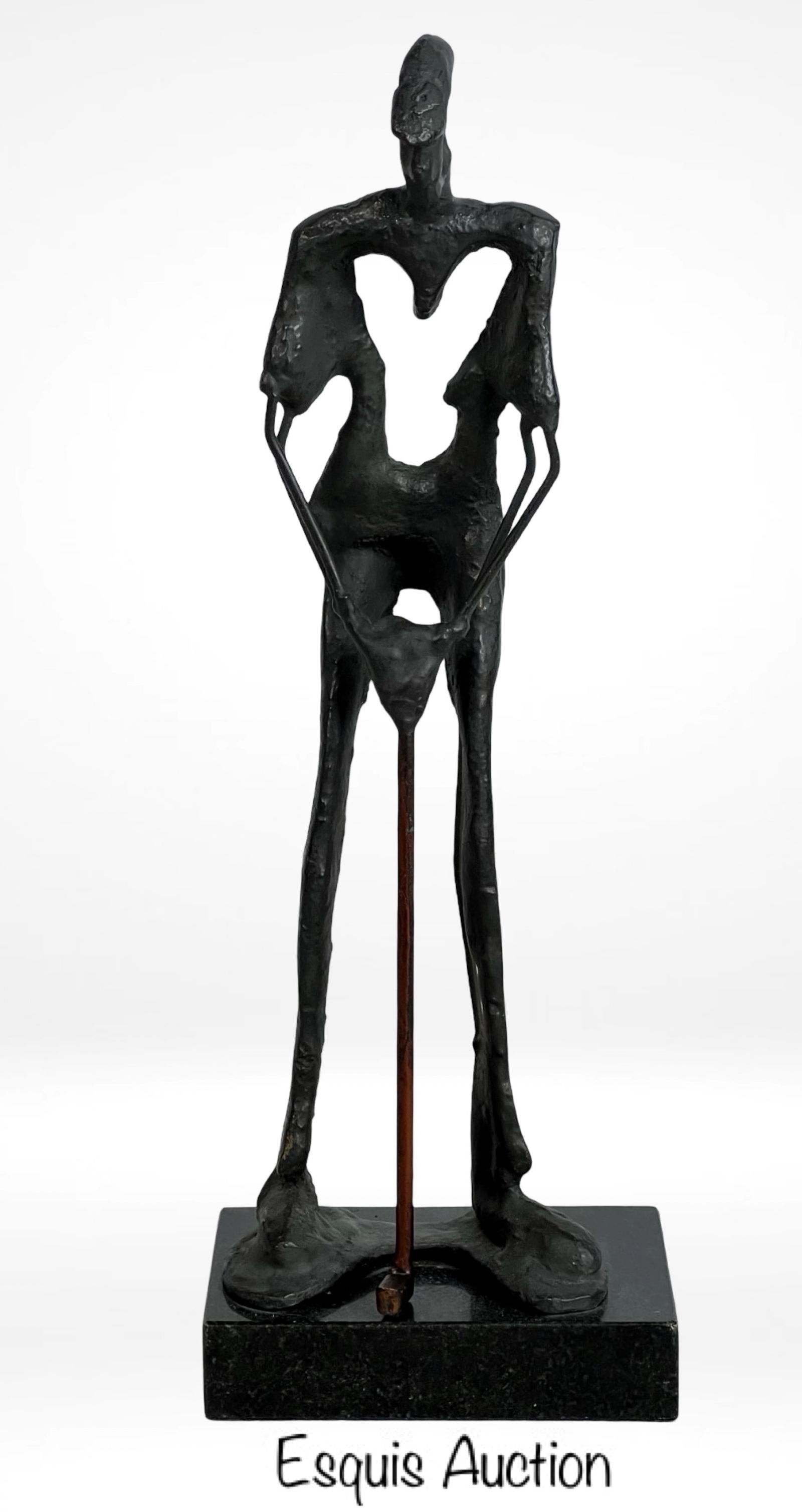 MCM Brutalist Bronze Golfer Sculpture (1 of 3)