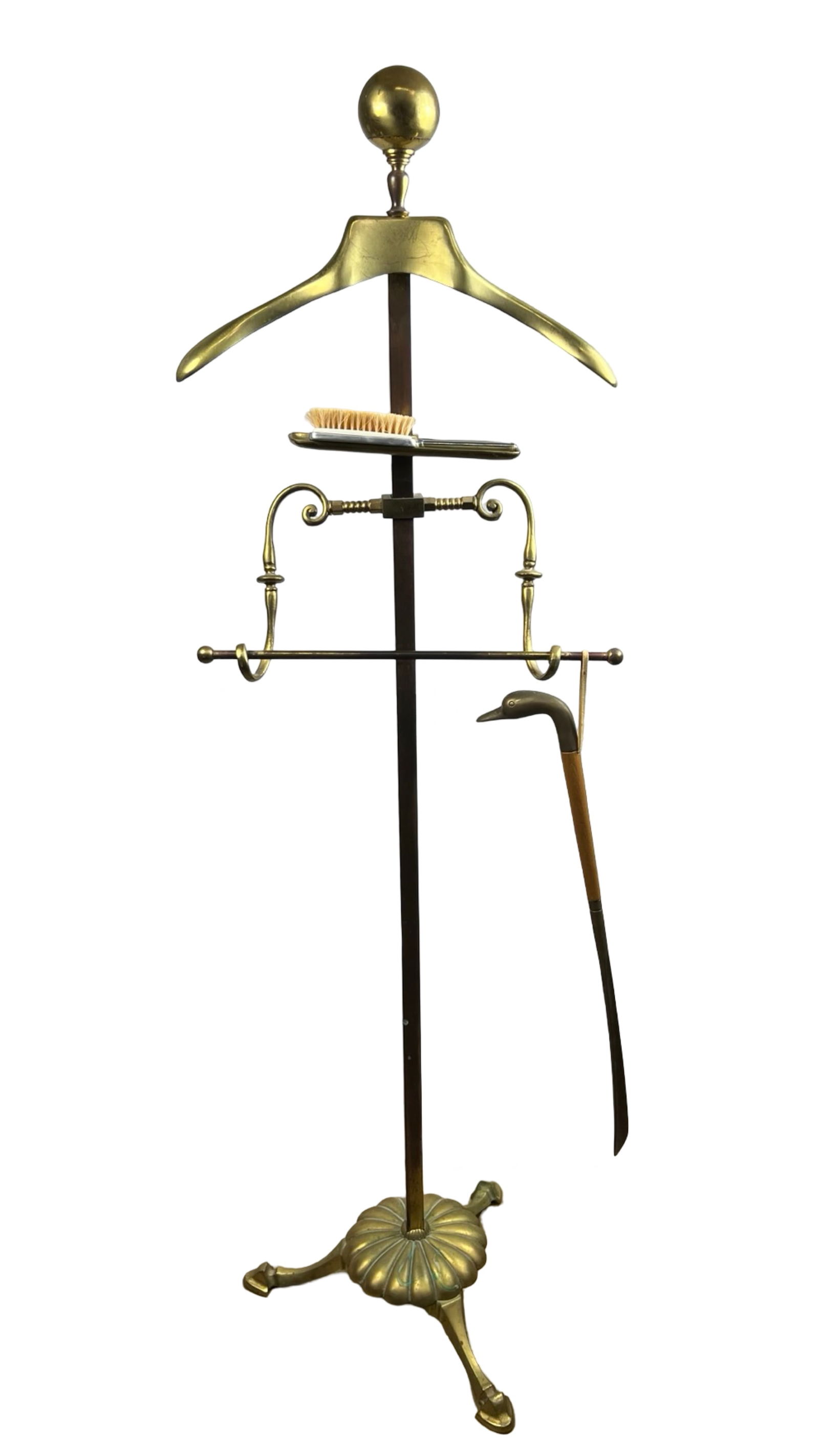Vintage Brass Gentleman's Valet Stand by Glo-Mar (1 of 9)