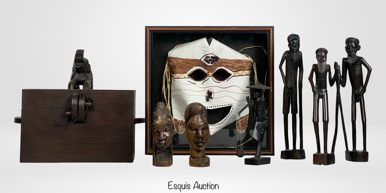 African & Asian Decoration Figurines& Framed Mask (1 of 11)