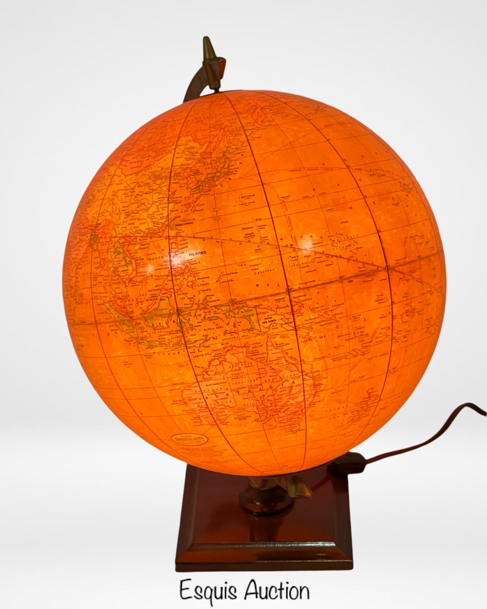 1950's George F. Cram 12"  Illuminated Globe (1 of 4)